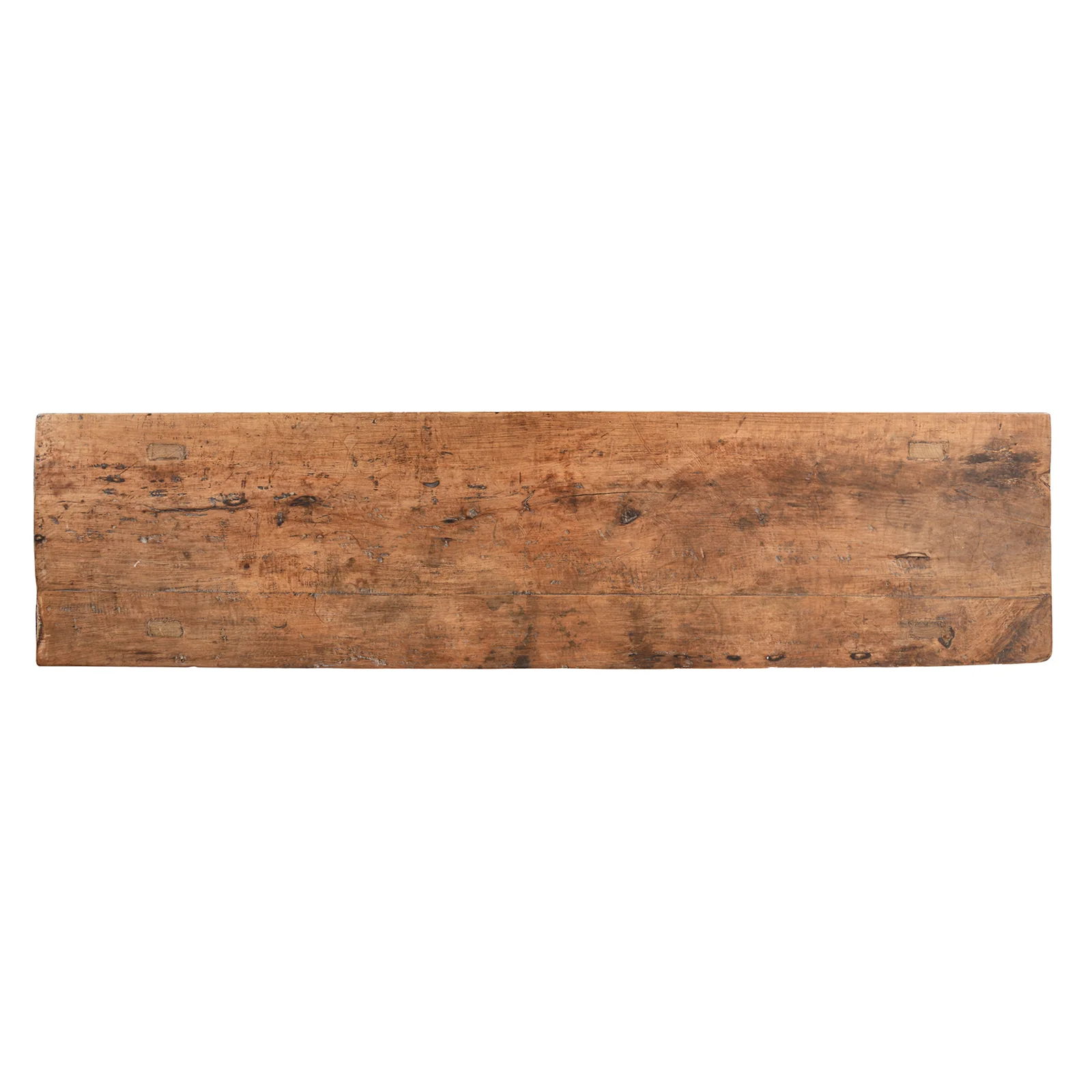 Bleached Farmhouse Console Table With Shelf - Ca 1920 - Image 4