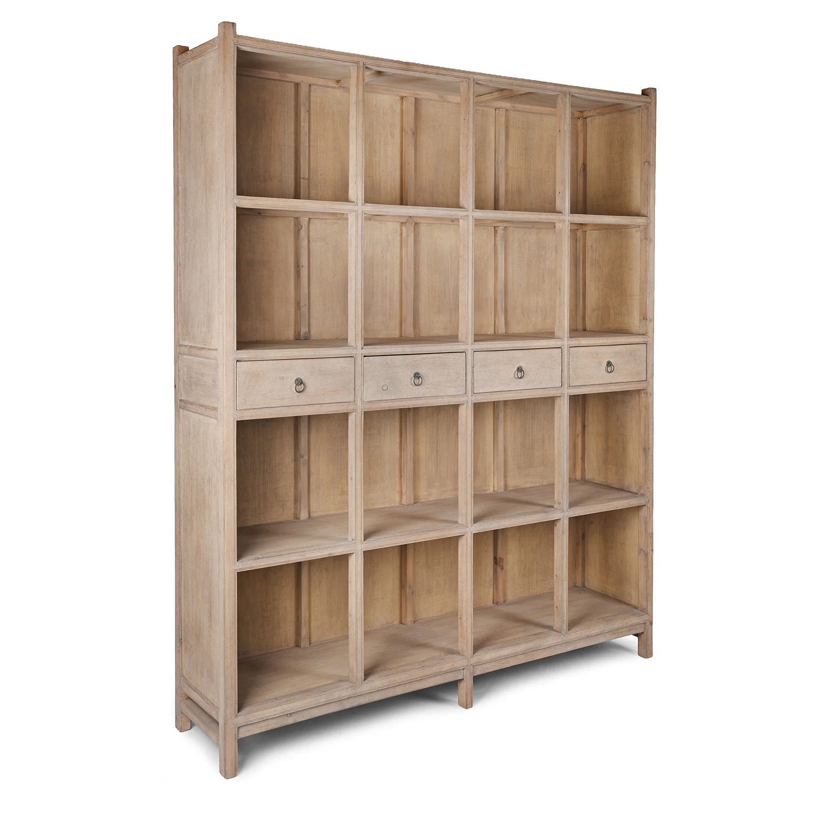 Bleached Shelving Unit Made From Old Pine - Image 4