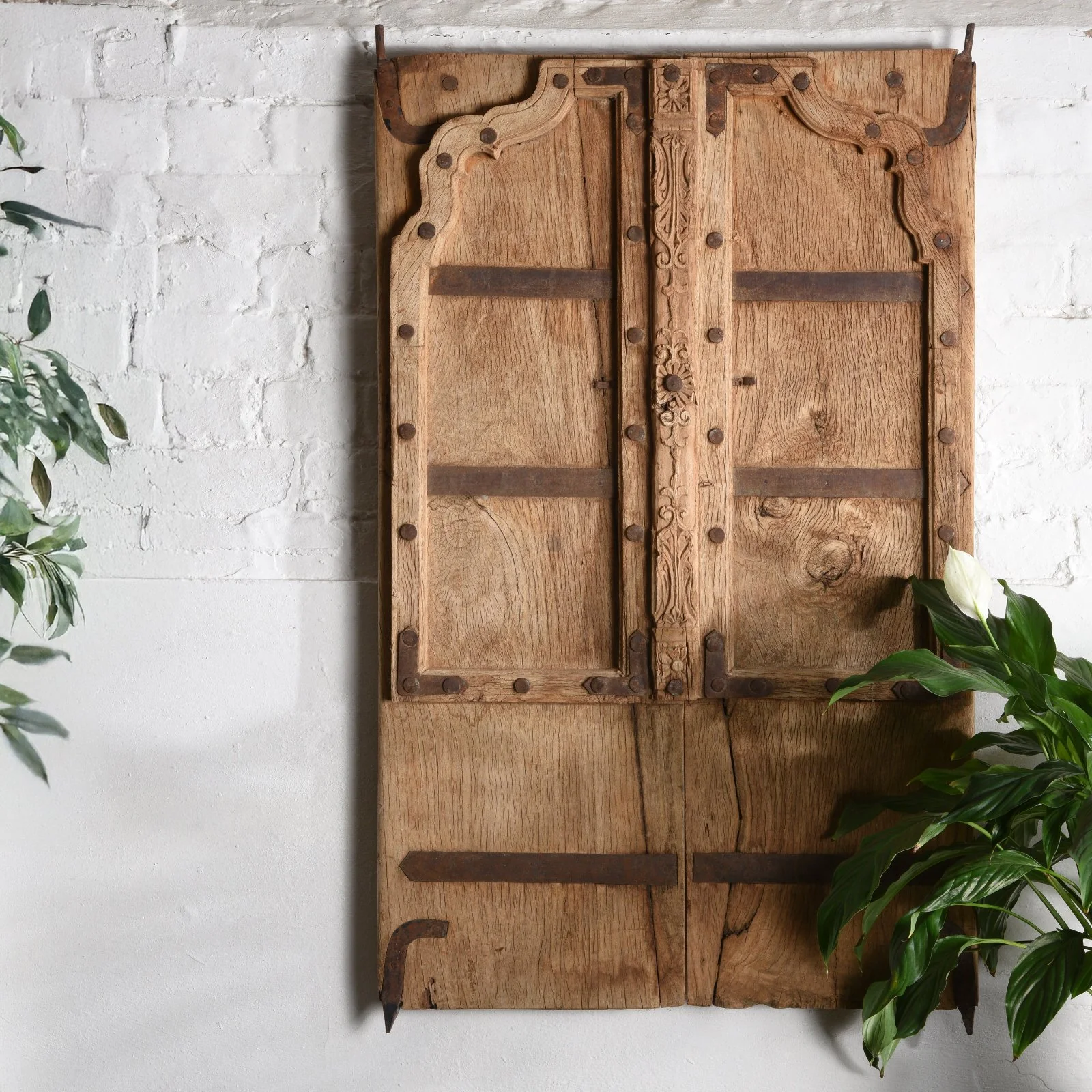 Bleached Window Shutter From Bikaner - 19th Century