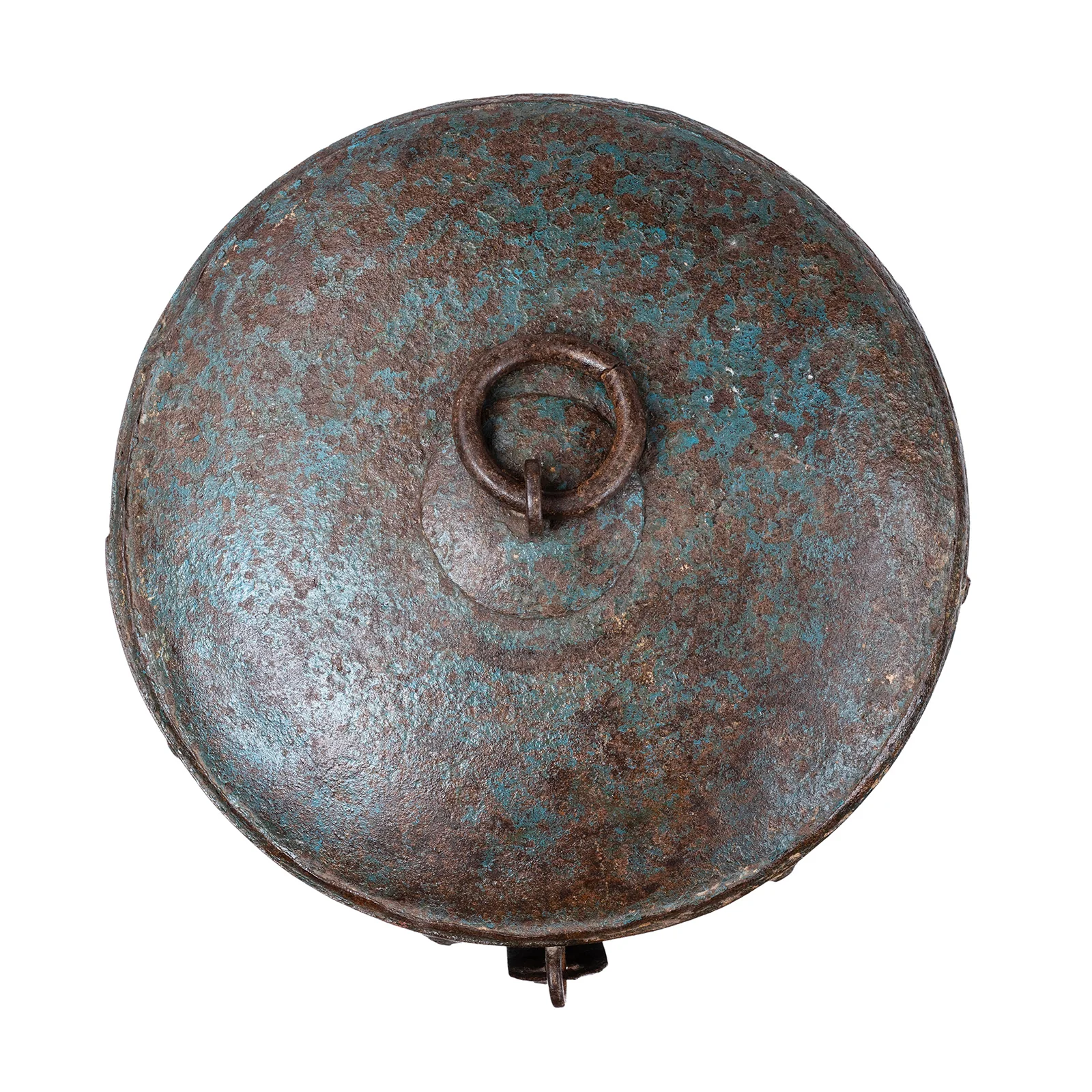 Blue Painted Storage Bin From Rajasthan - Ca 1920 - Image 4