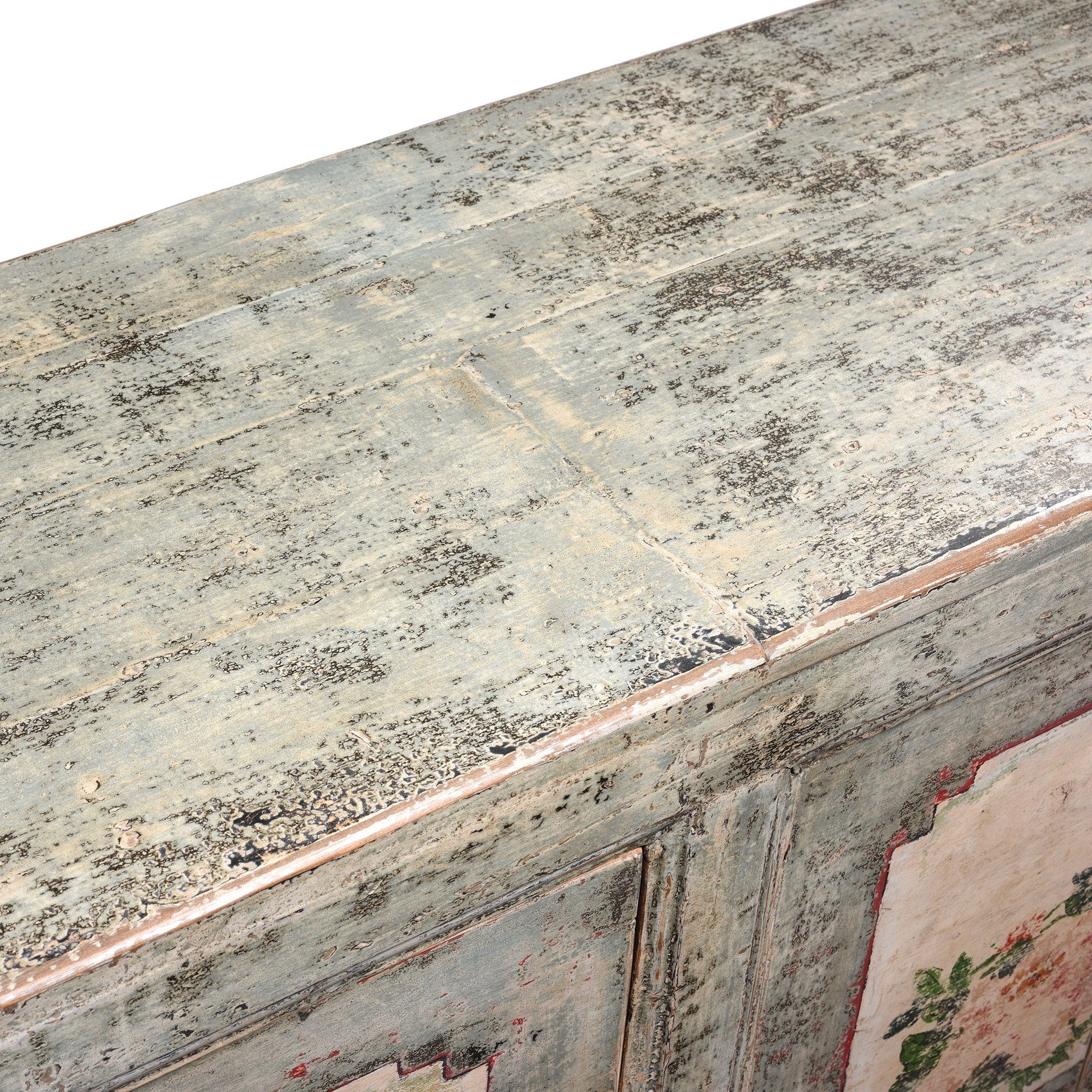 4 Door Painted Mongolian Sideboard - Ca 1920 - Image 10