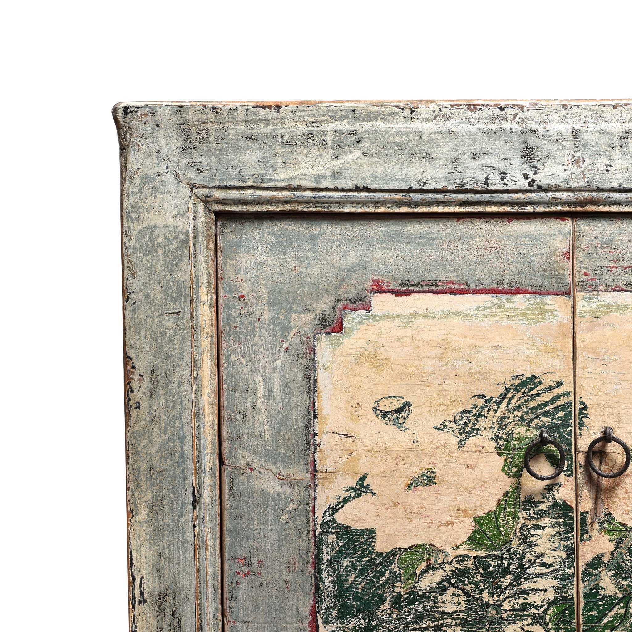 4 Door Painted Mongolian Sideboard - Ca 1920 - Image 2
