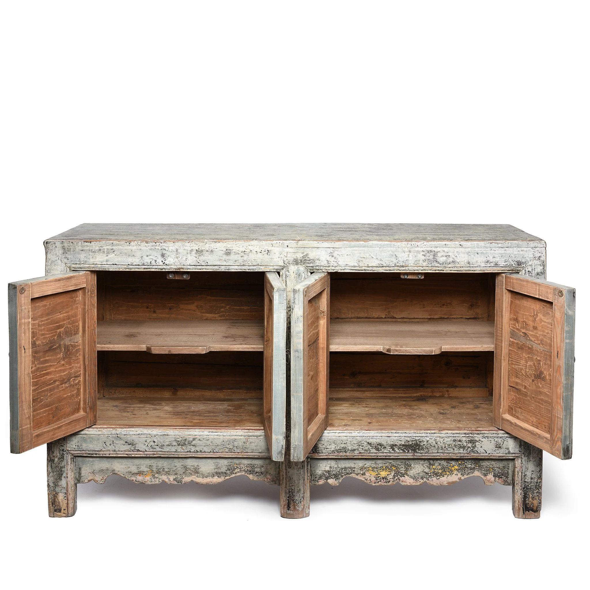 4 Door Painted Mongolian Sideboard - Ca 1920 - Image 4