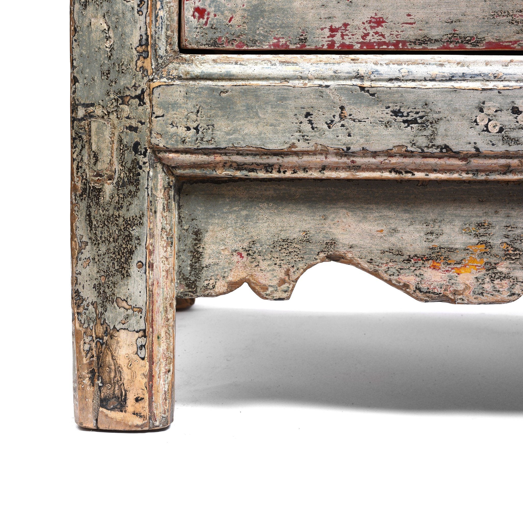 4 Door Painted Mongolian Sideboard - Ca 1920 - Image 8