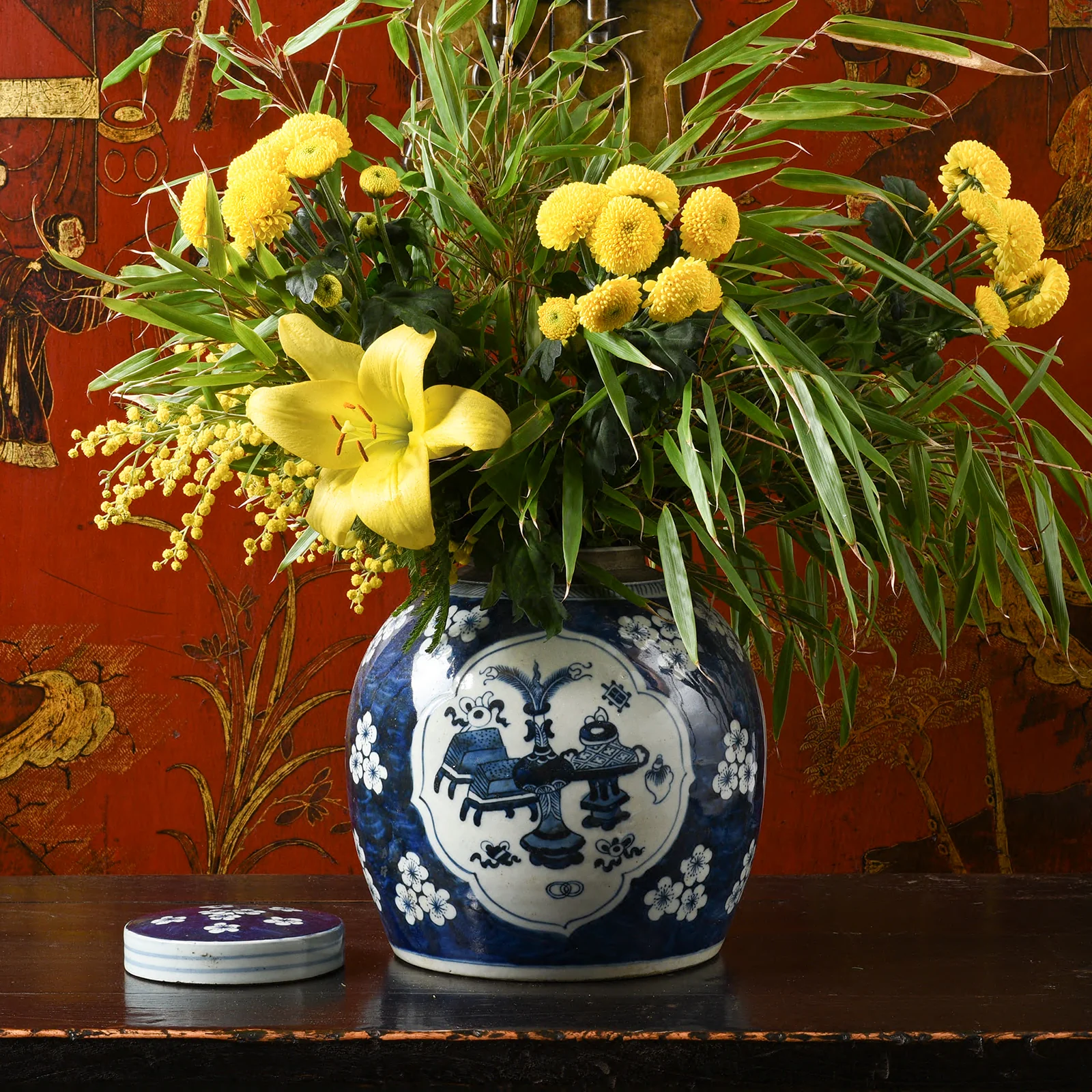 Blue & White Porcelain Ginger Jar - Scholarly Objects - Image 2
