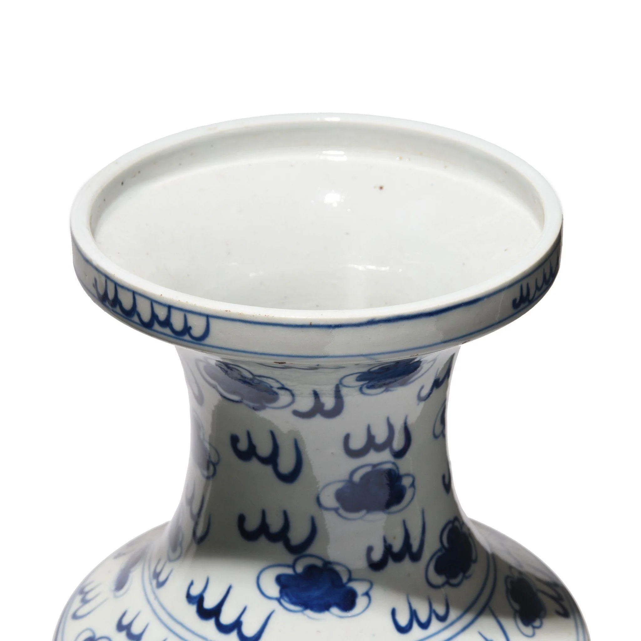 Blue & White Porcelain Fengweizun Vase - Image 4