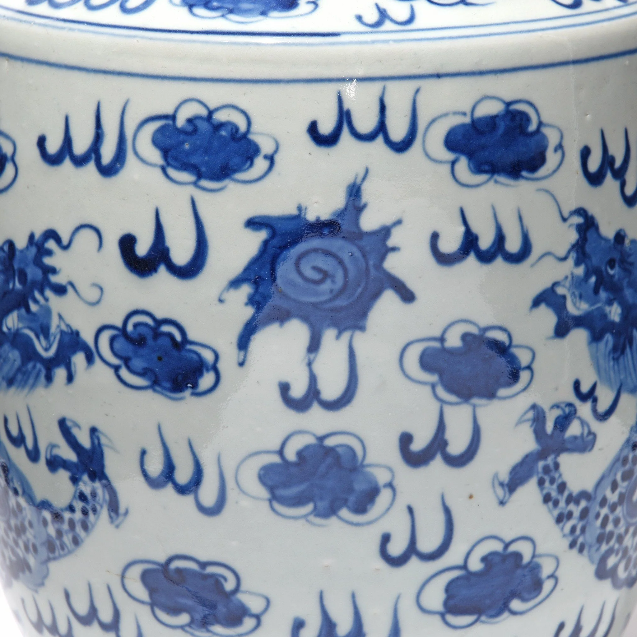 Blue & White Porcelain Fengweizun Vase - Image 7