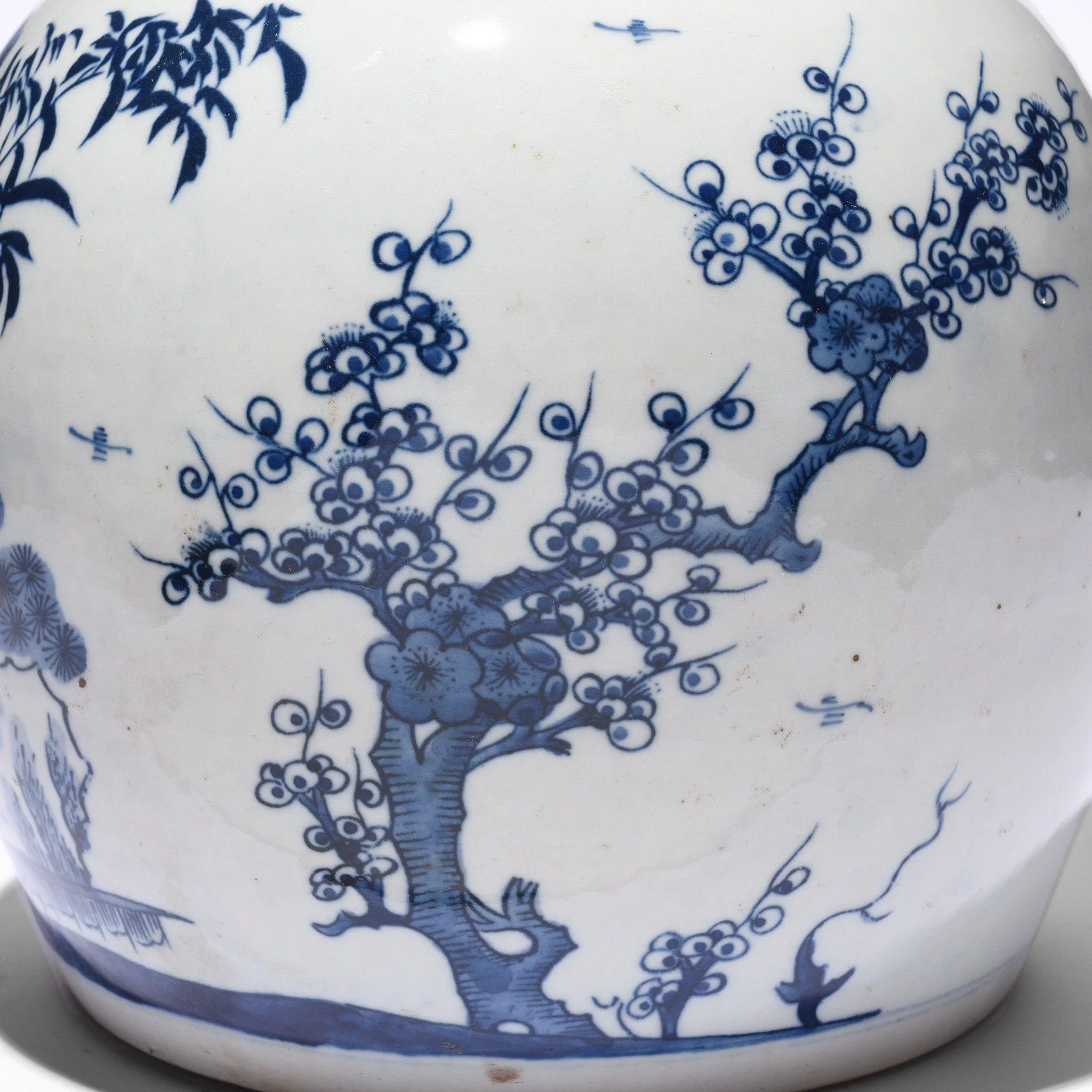 Blue & White Porcelain Ginger Jar - Bamboo & Prunus - Image 5