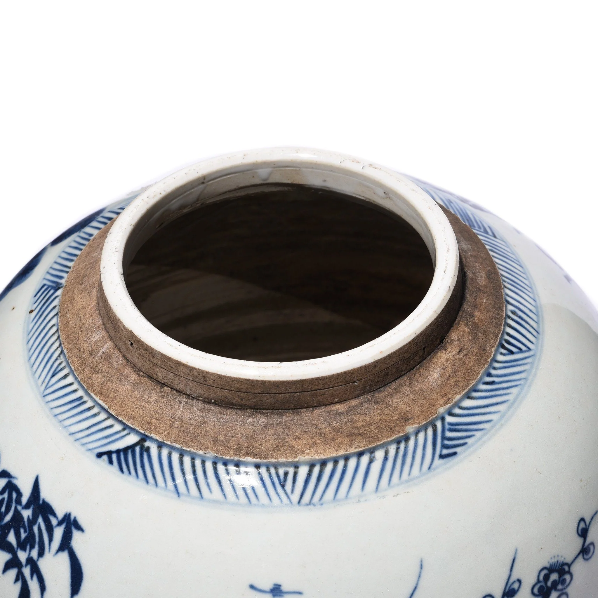 Blue & White Porcelain Ginger Jar - Bamboo & Prunus - Image 6