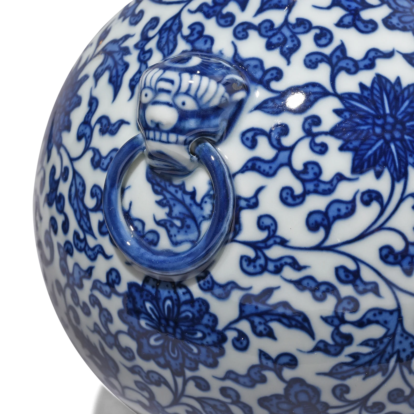 Blue & White Porcelain Lotus Mouth Vase - Image 4