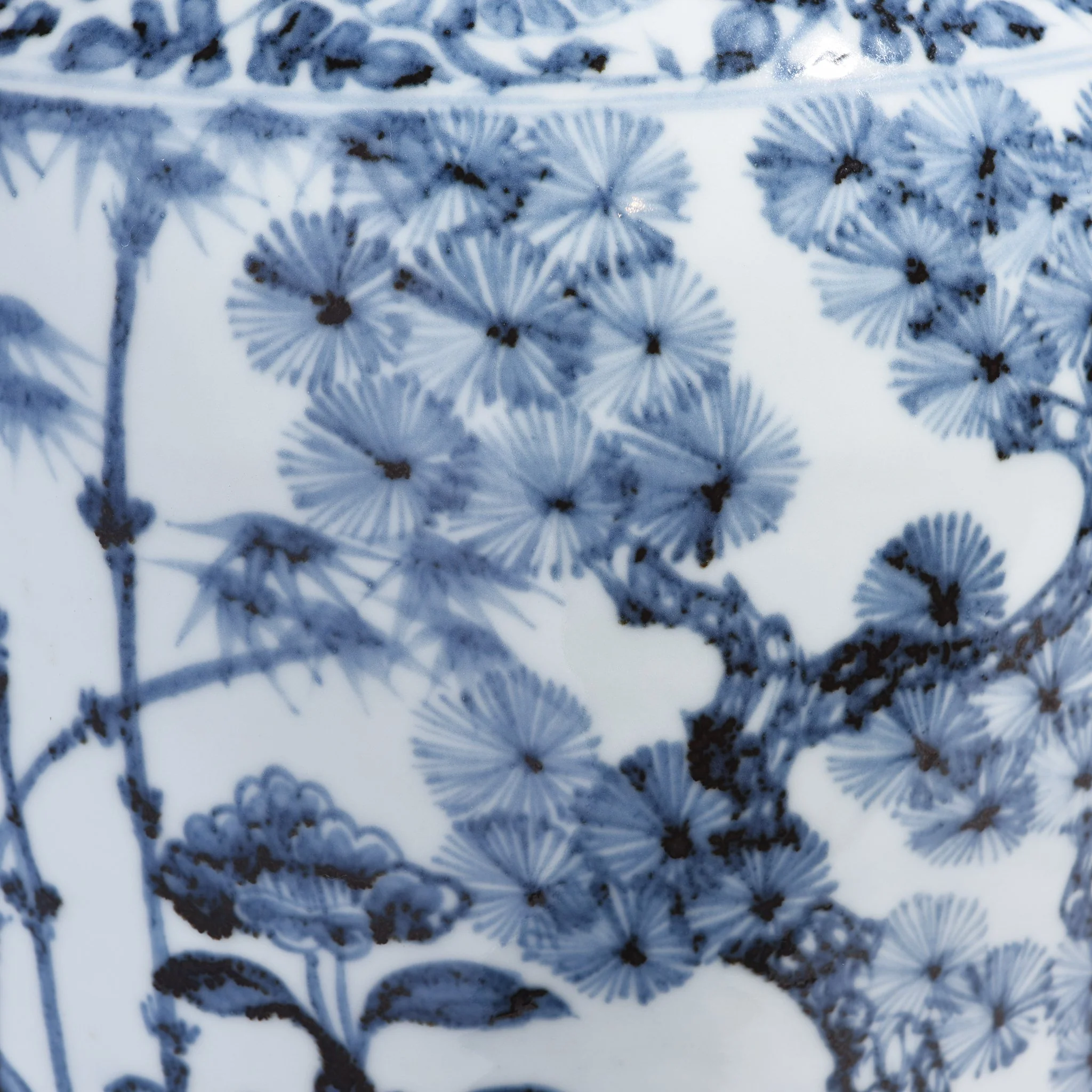 Hongwu Blue & White Porcelain Meiping Vase - Cherry Tree Design - Image 3
