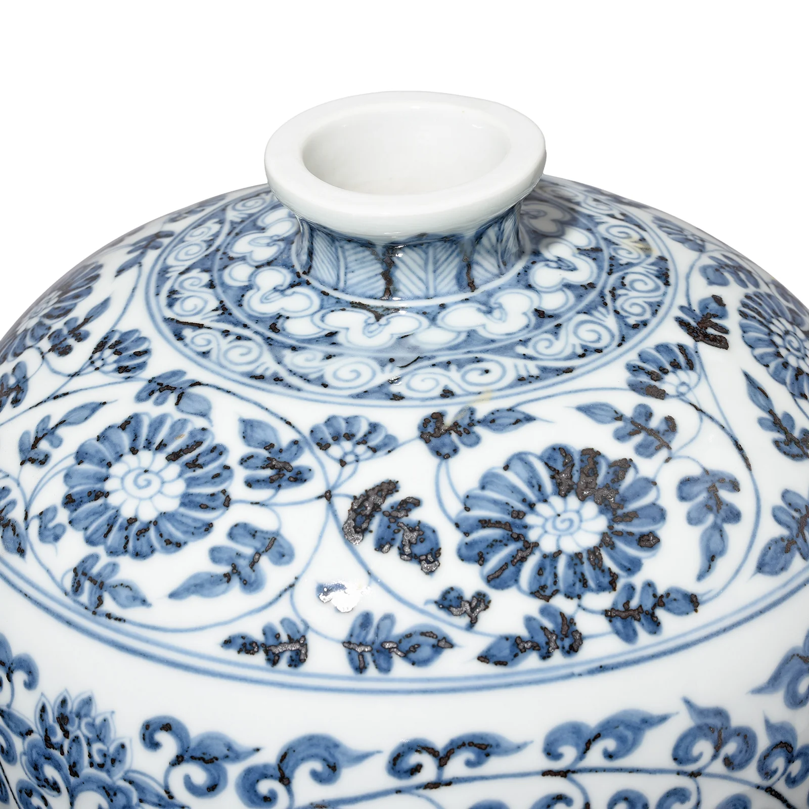 Blue & White Porcelain Meiping Vase - Chrysanthemum - Image 3