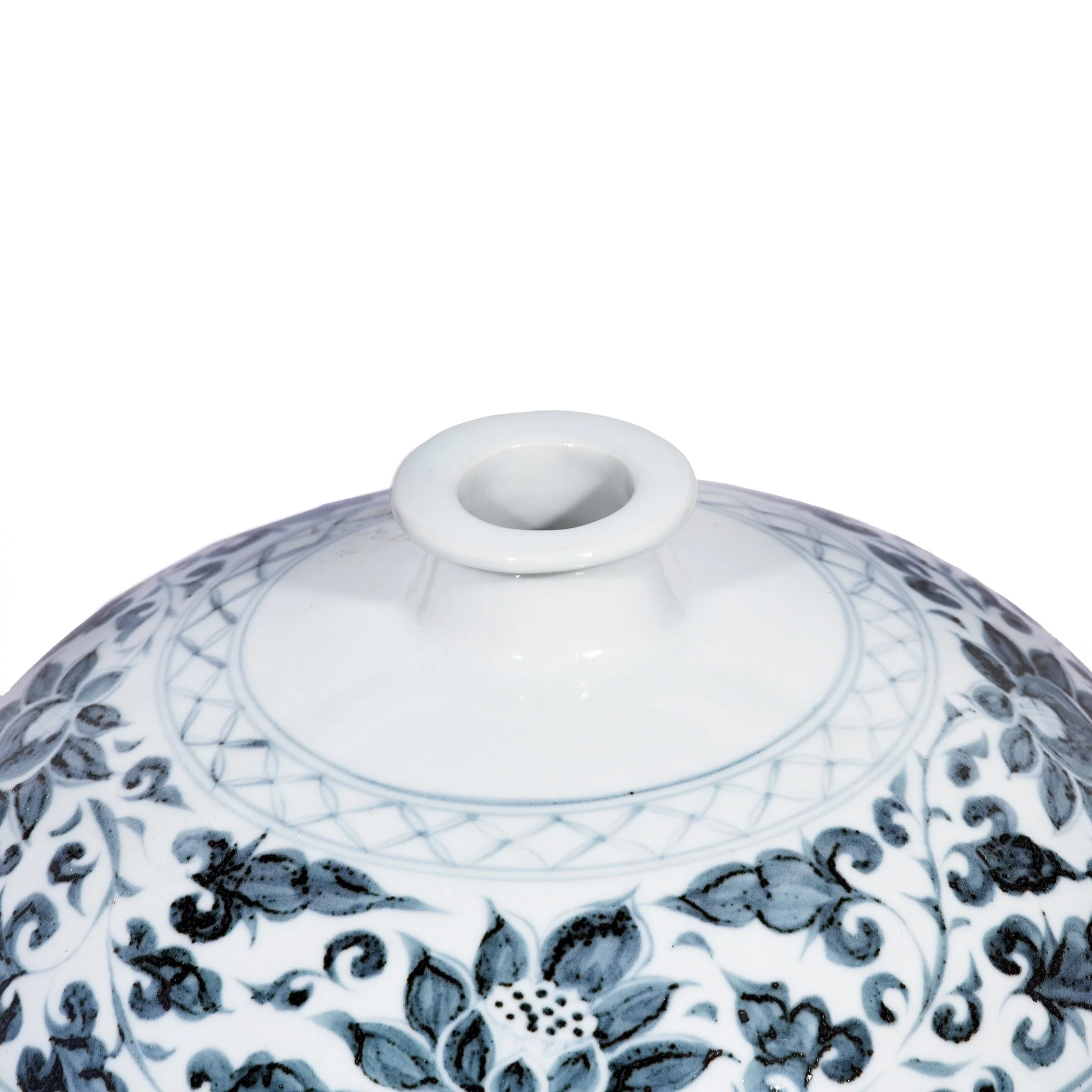 Blue & White Porcelain Meiping Vase - Fish Design - Image 3