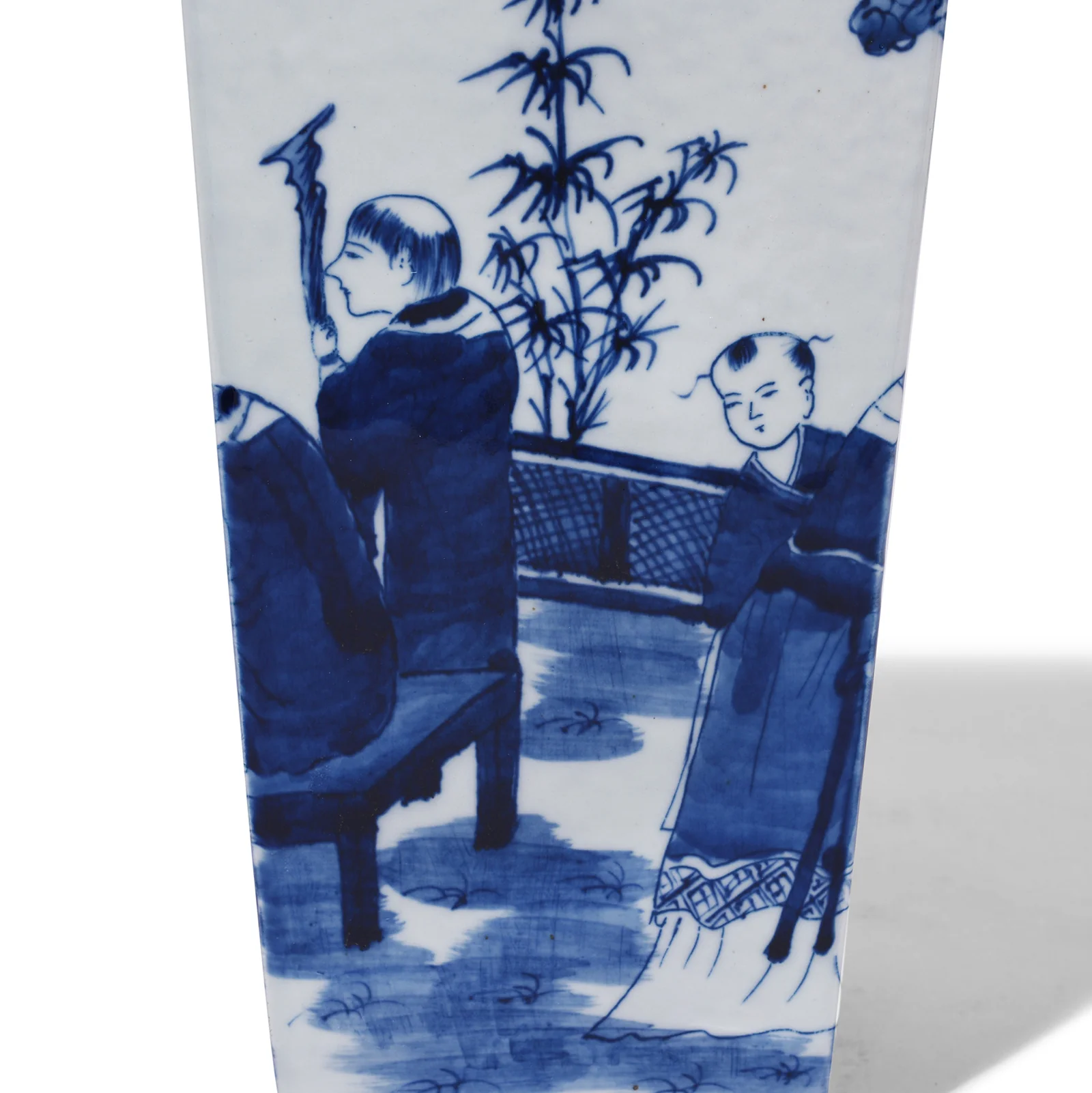Blue & White Porcelain Squared Vase - Seven Masters - Image 4