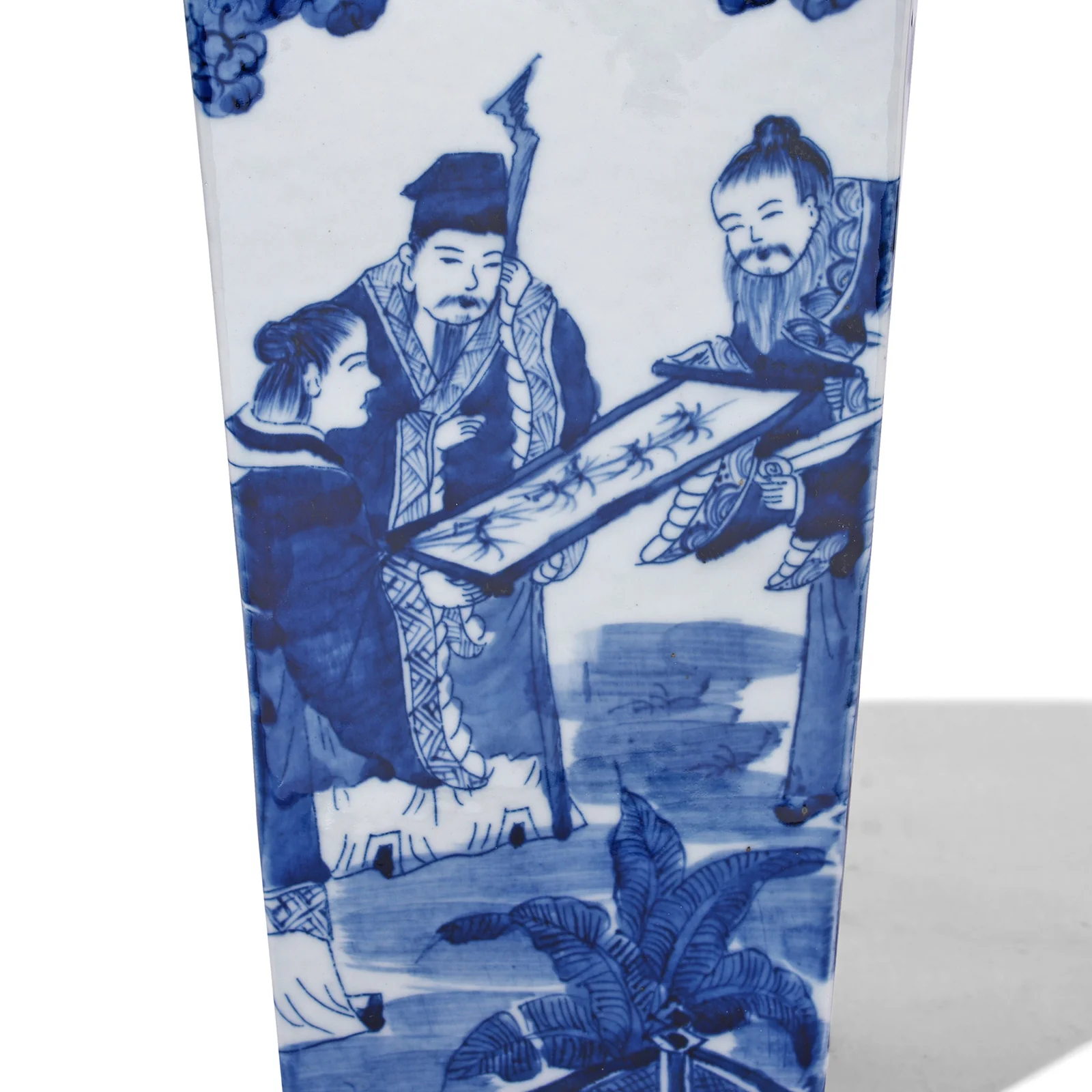 Blue & White Porcelain Squared Vase - Seven Masters - Image 5