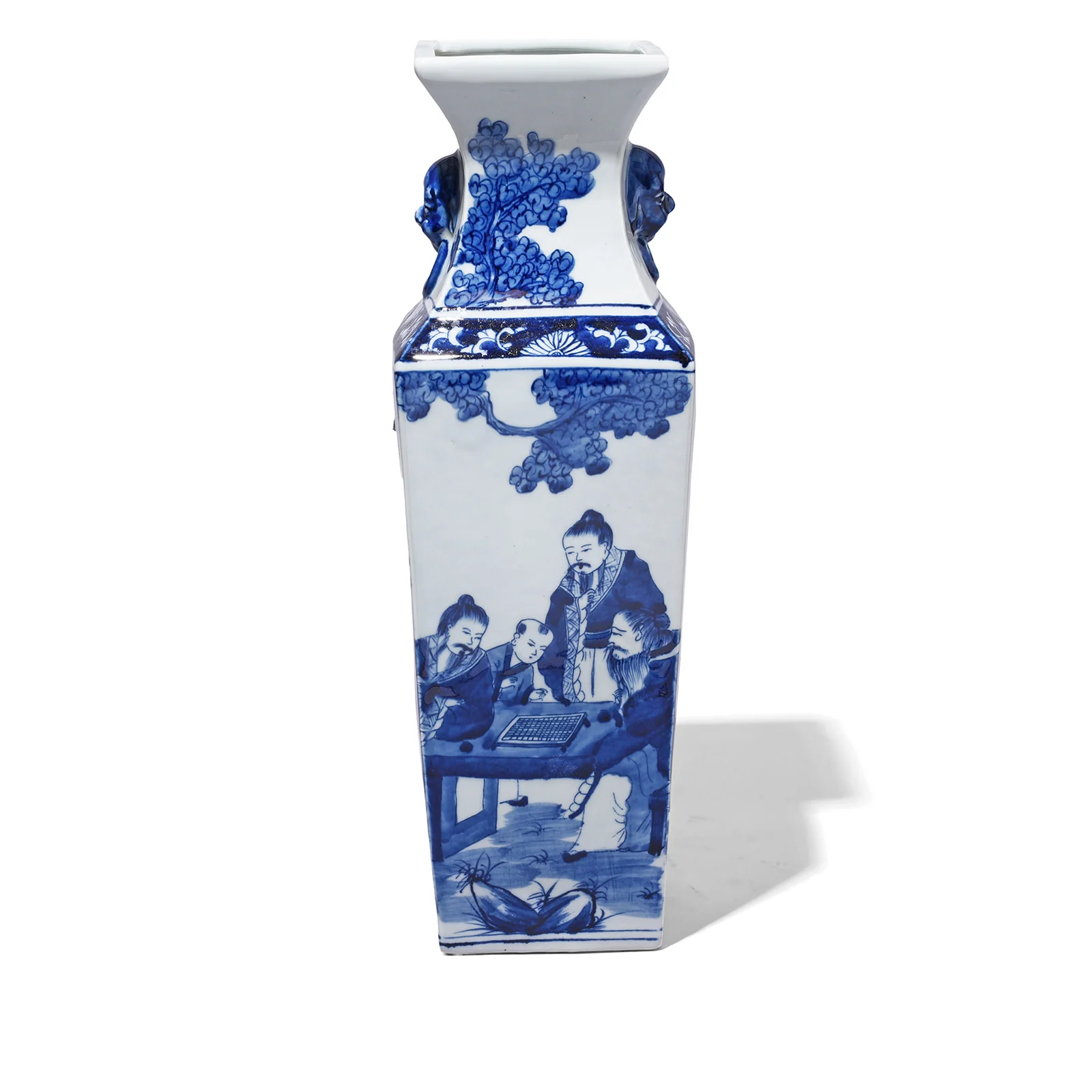 Blue & White Porcelain Squared Vase - Seven Masters - Image 6