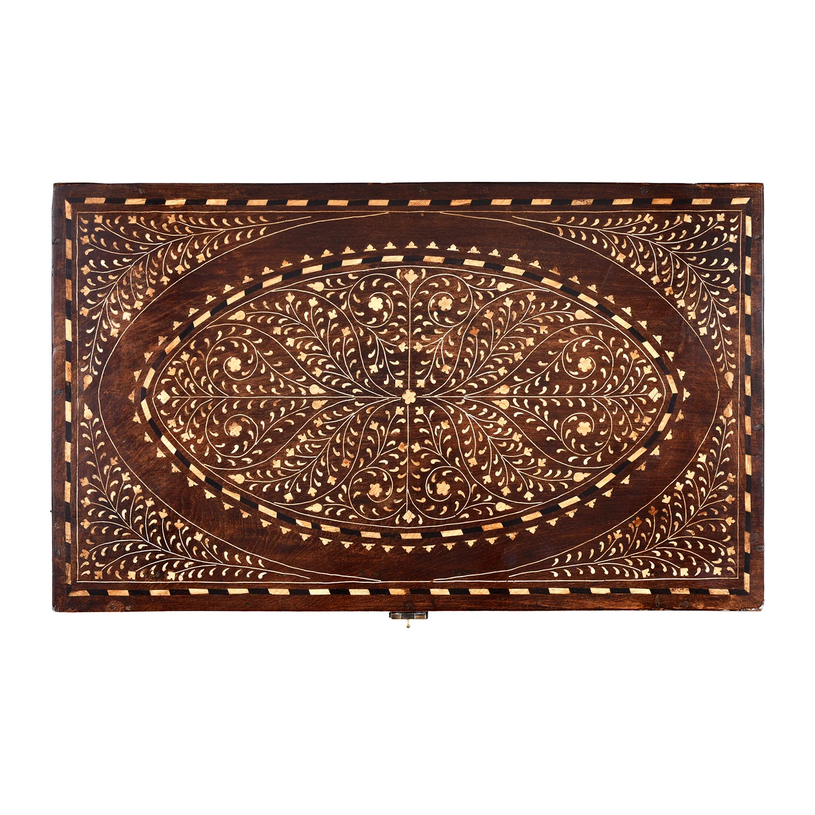 Bone Inlay Teak Chest - 19th Century - Image 4