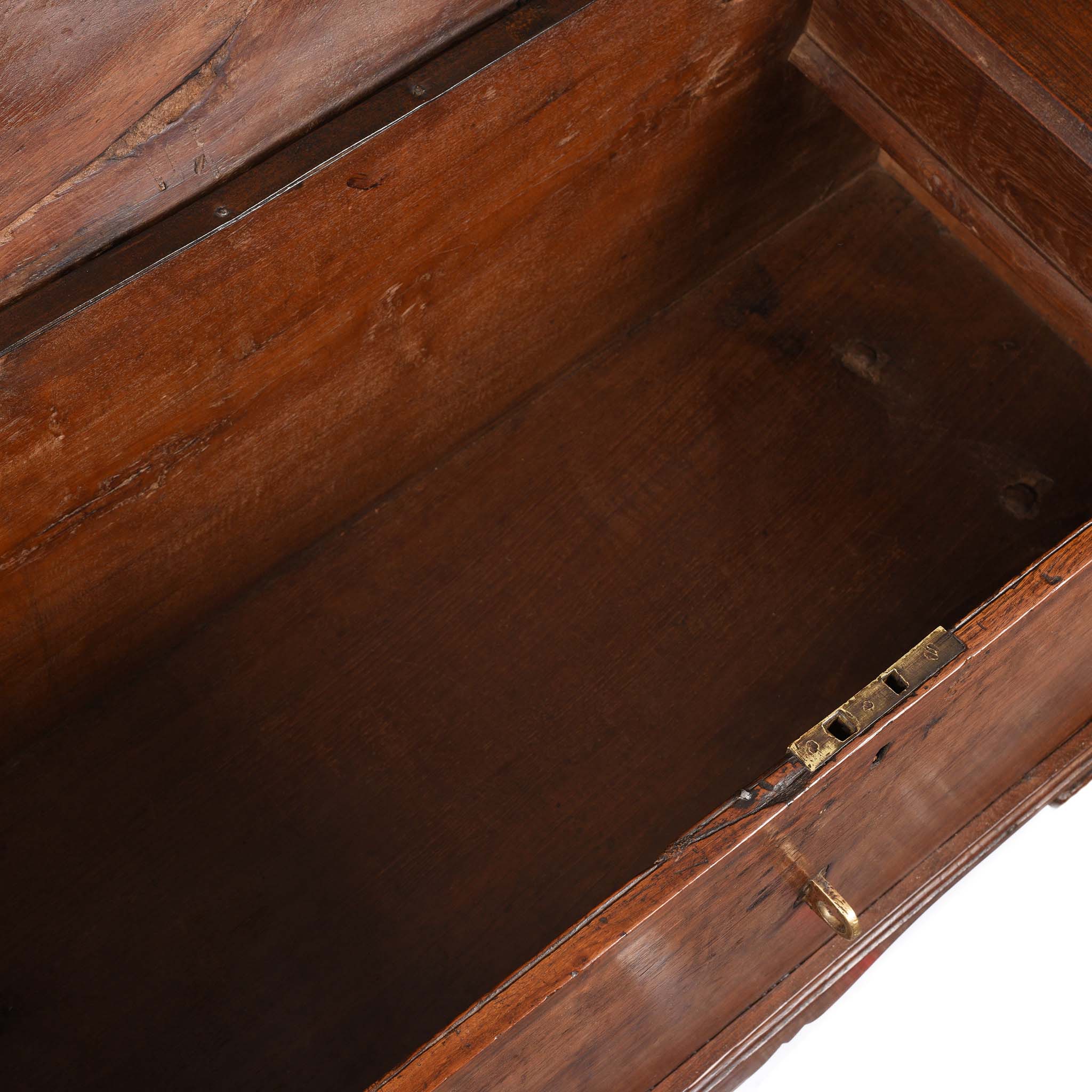 Brass Bound Teak Chest From South India - 19th Century - Image 5