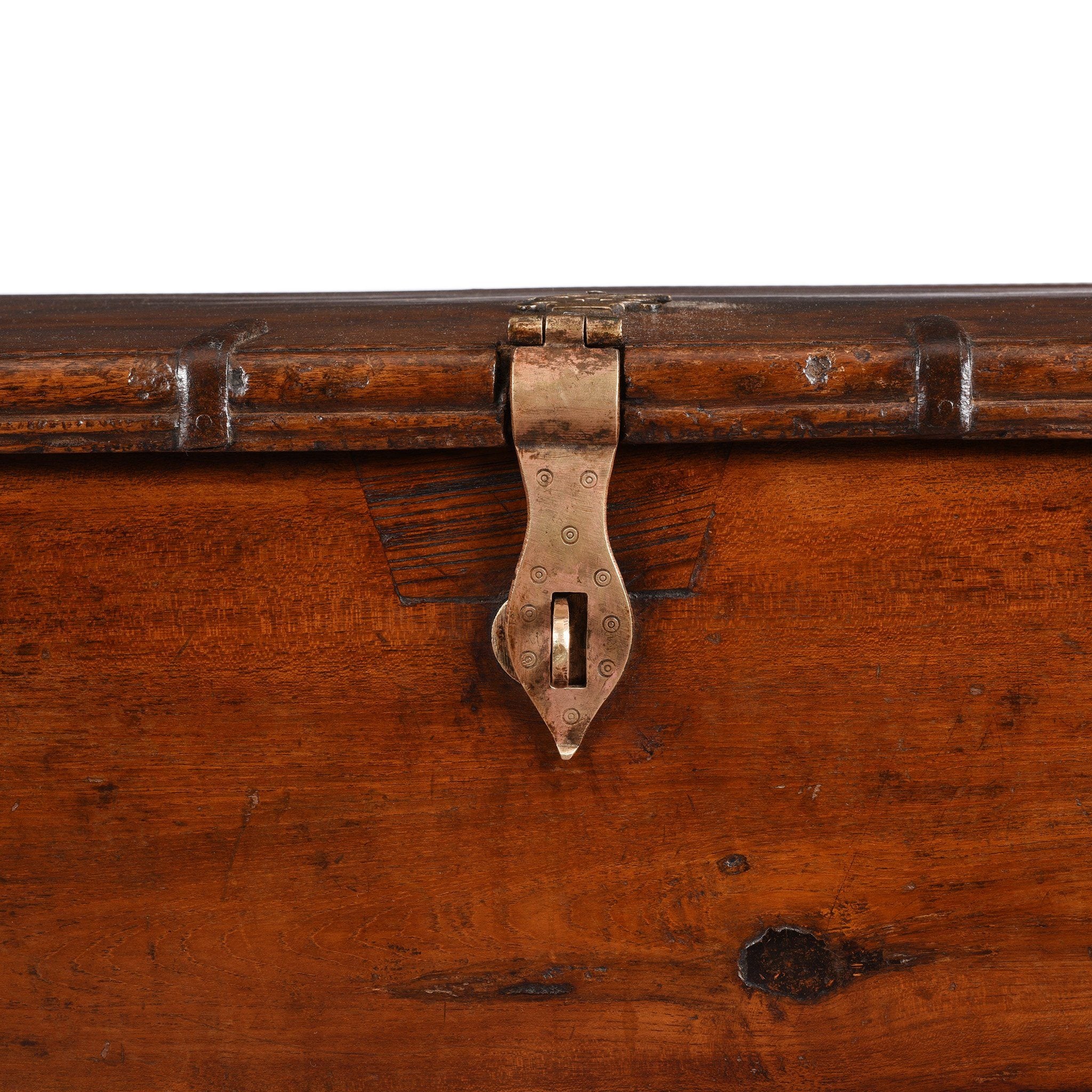 Brass Bound Teak Dowry Chest From Kutch - 19thC - Image 3