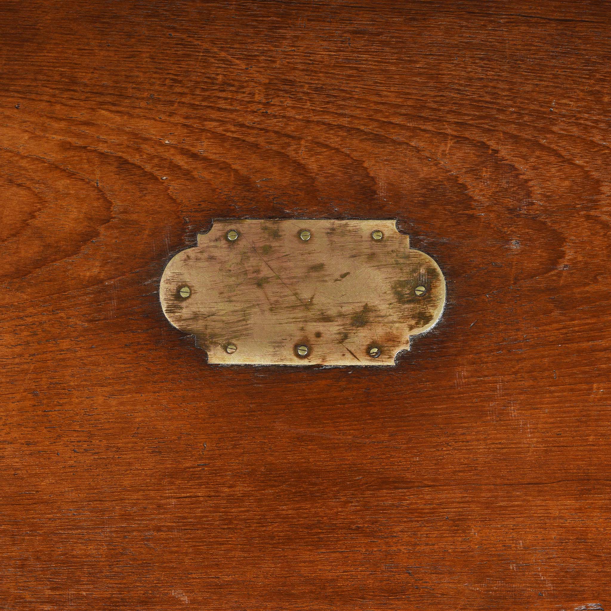 Brass Bound Indian Teak Military Chest -19thC - Image 12