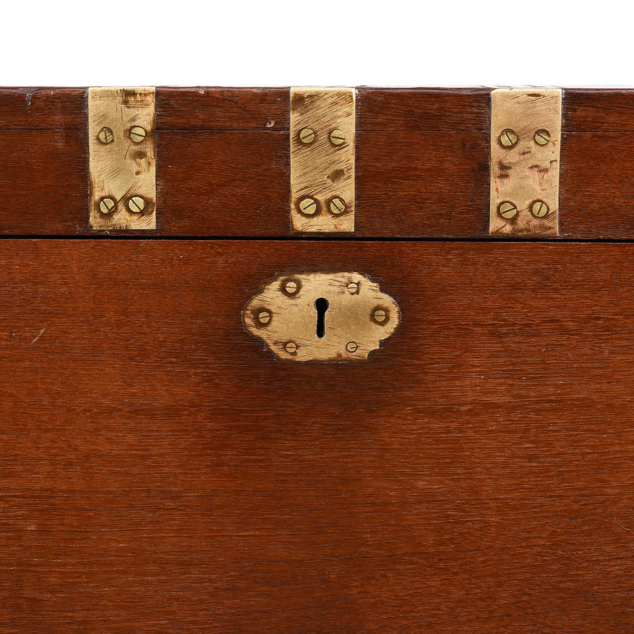 Brass Bound Indian Teak Military Chest -19thC - Image 16