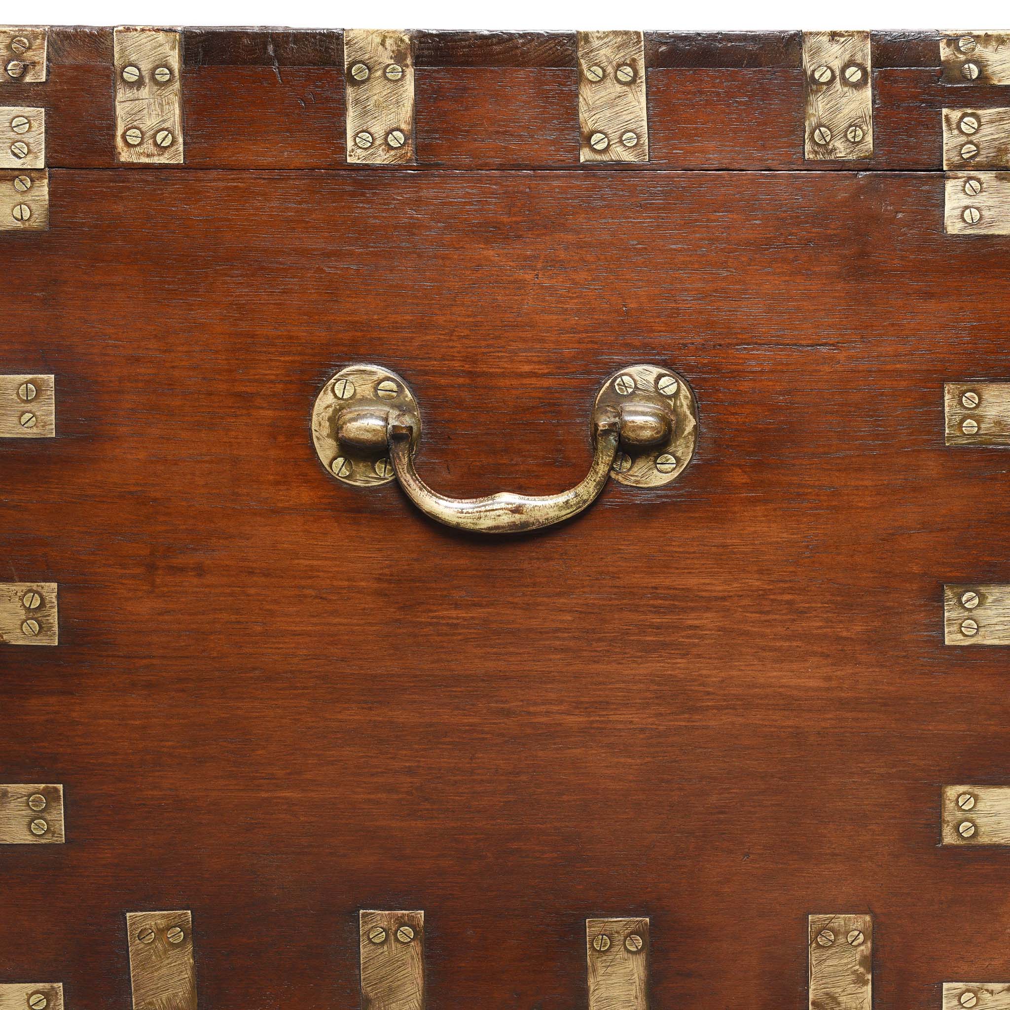 Brass Bound Indian Teak Military Chest -19thC - Image 17
