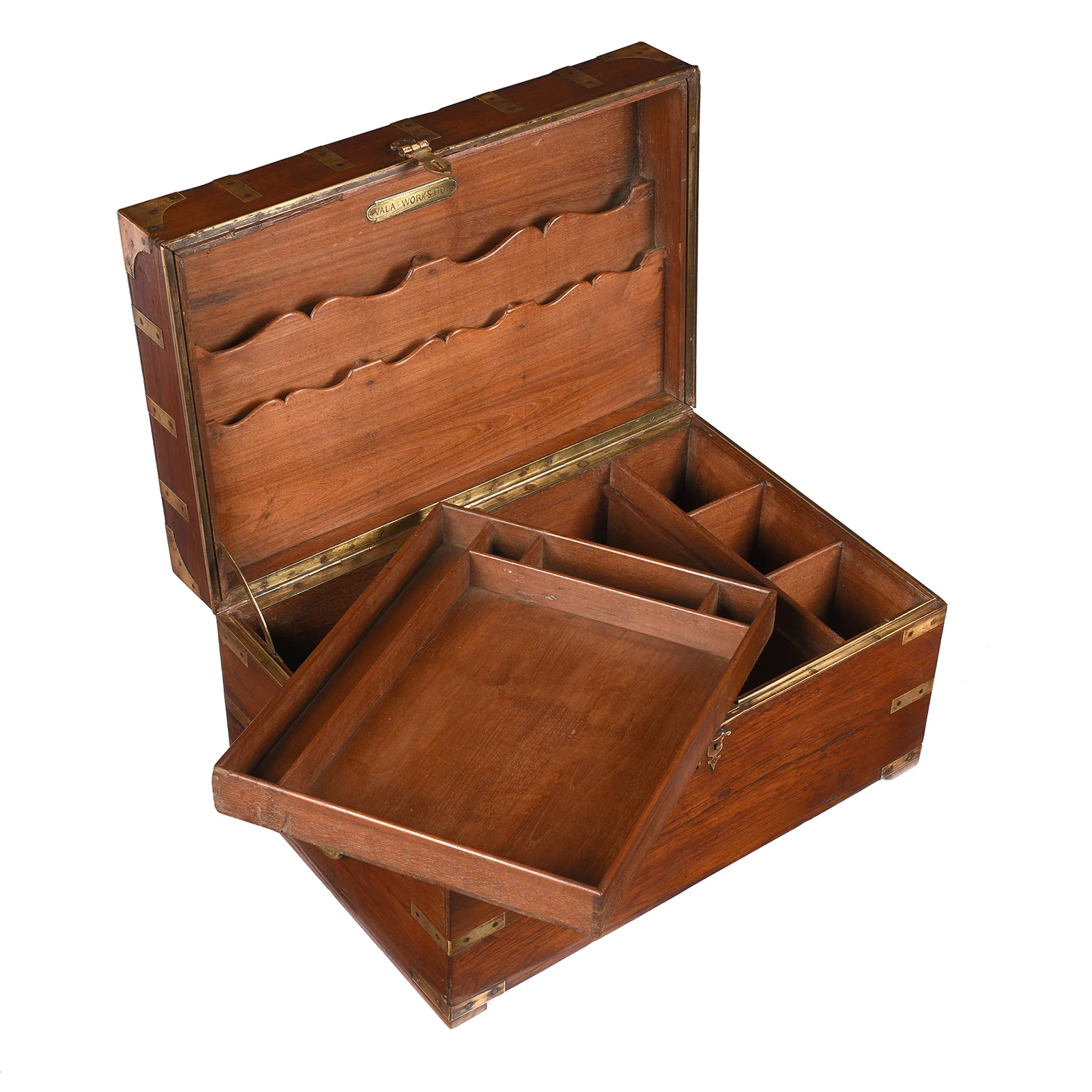 Brass Bound Military Chest Belonging to JR Honeyford -19th Century - Image 3