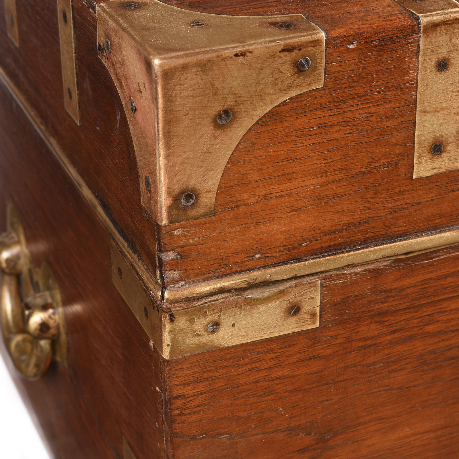 Brass Bound Military Chest Belonging to JR Honeyford -19th Century - Image 6