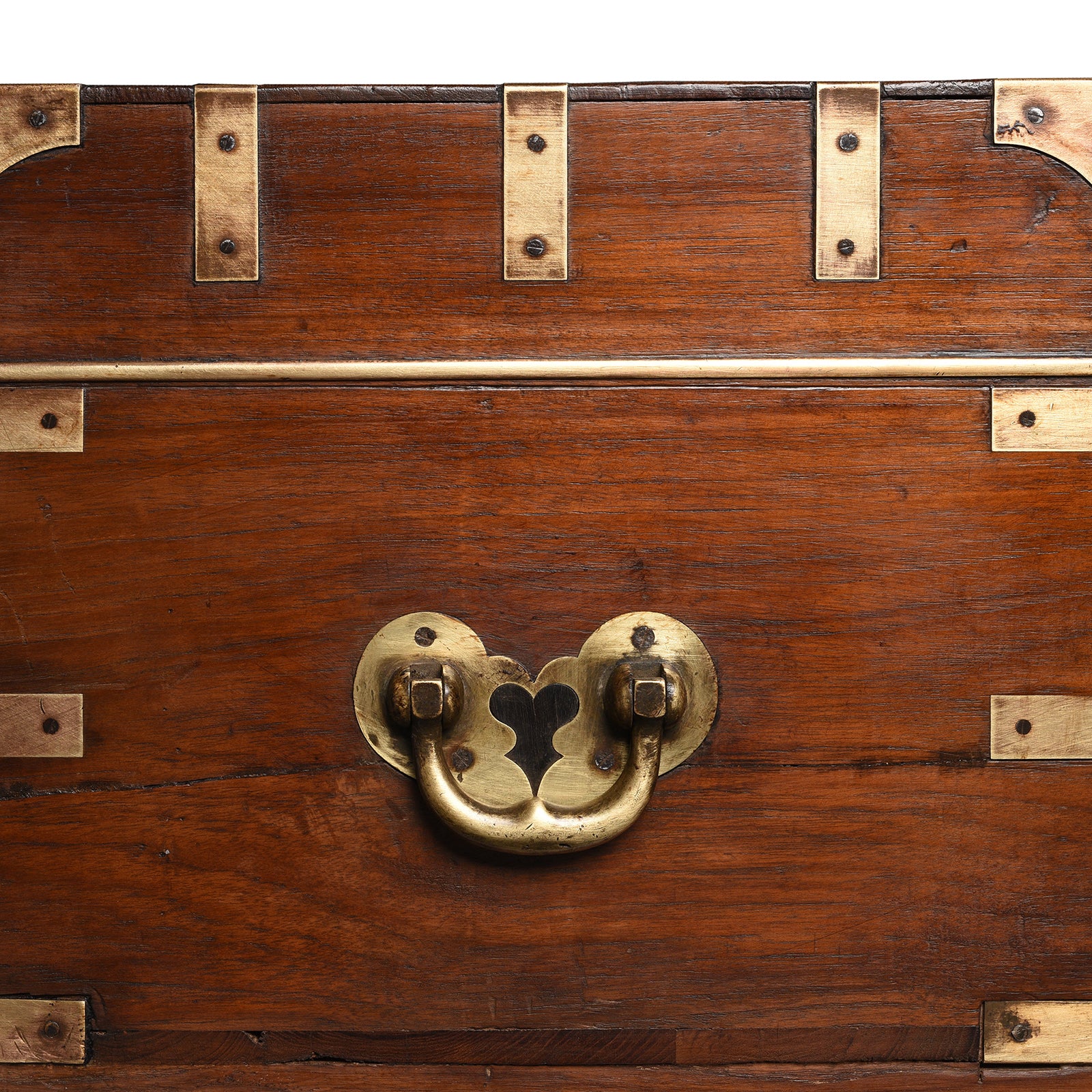 Brass Bound Military Chest Belonging to JR Honeyford -19th Century - Image 9
