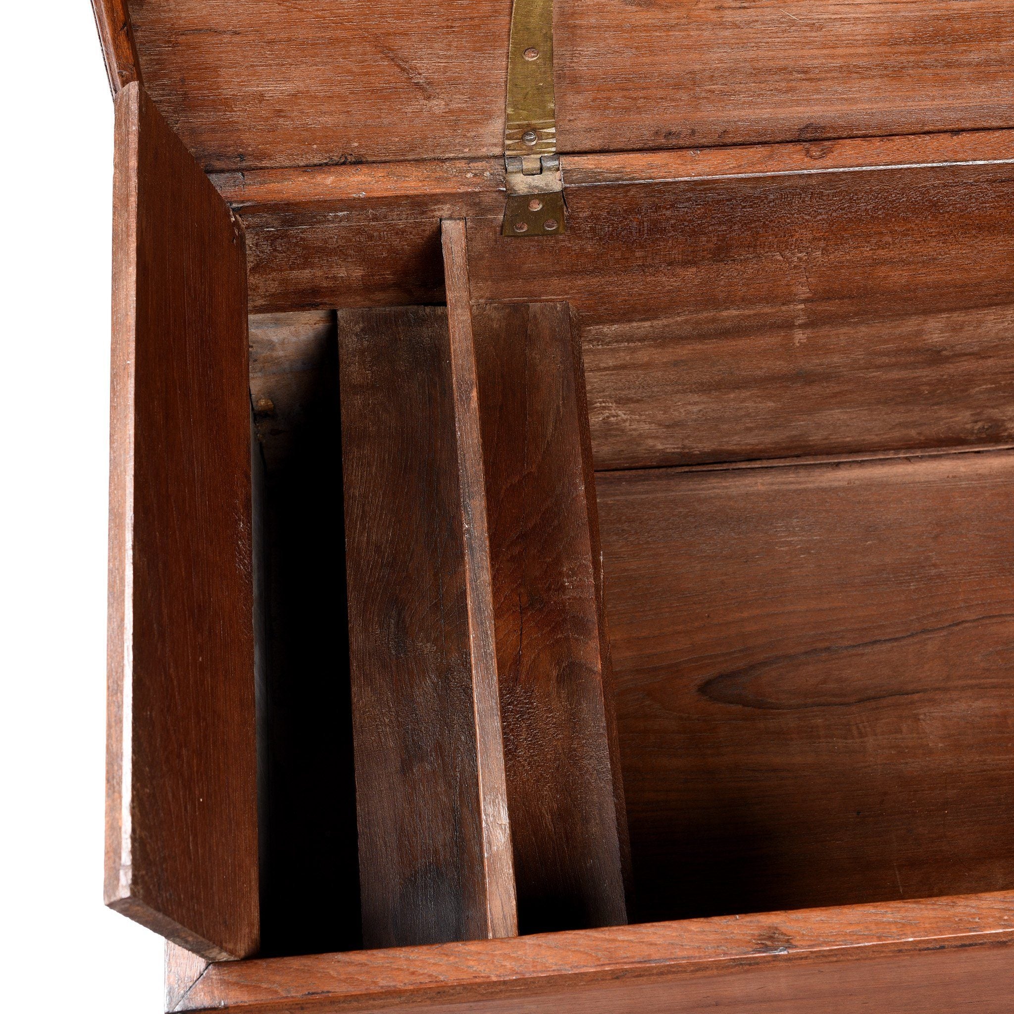 Brass Bound Teak Indian Anglo-Indian Chest, Rajasthan -19Thc - Image 11