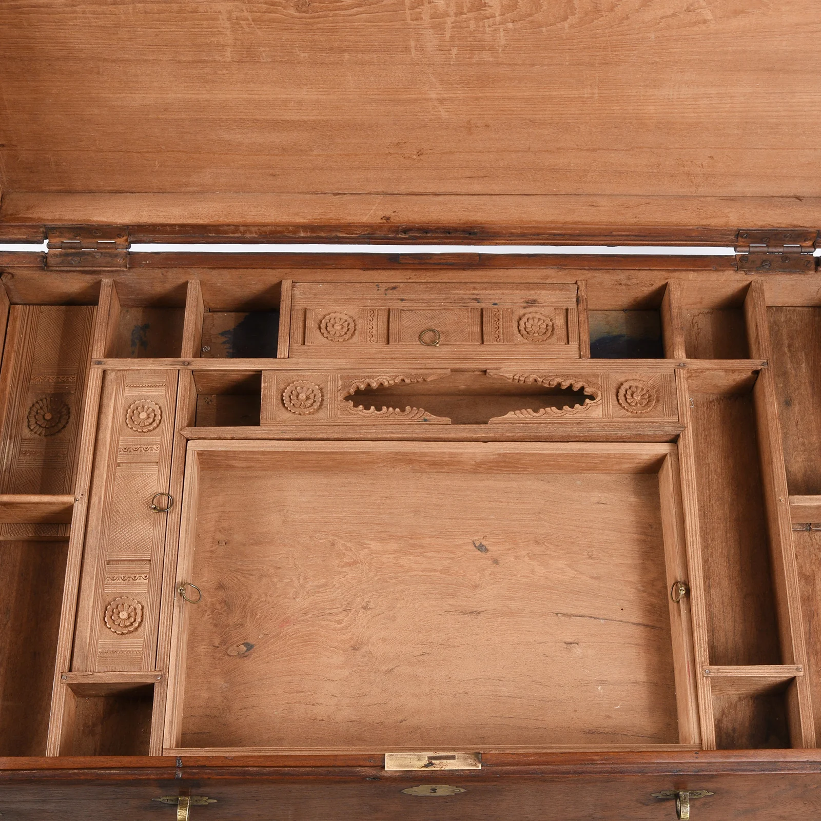 Brass Bound Teak Military Chest From Hyderabad -19th Century - Image 5