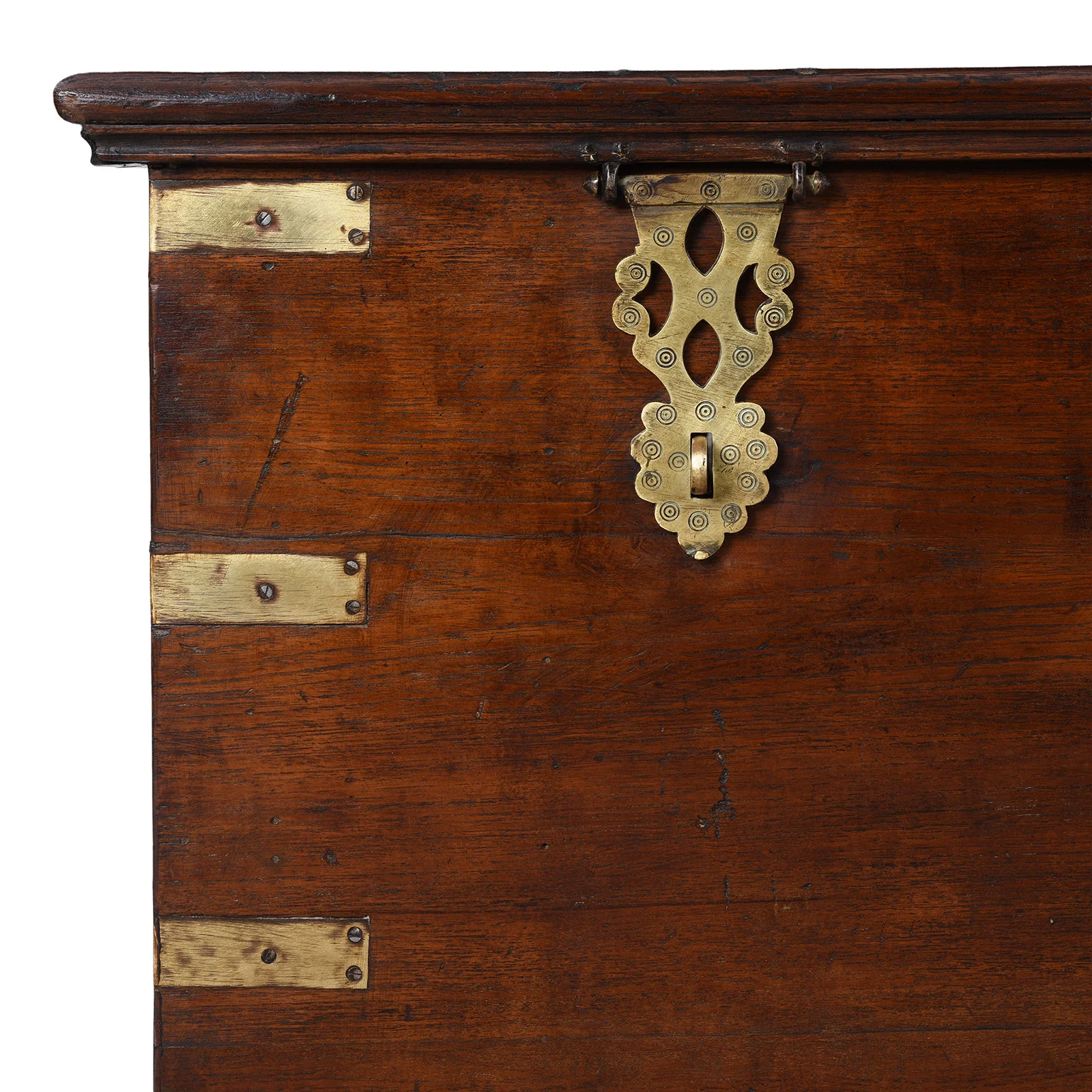 Brass Bound Teak Military Chest - 18th Century - Image 4