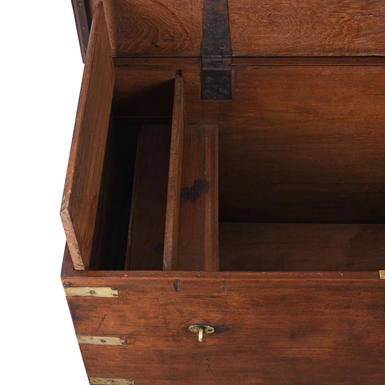 Brass Bound Teak Military Chest - 18th Century - Image 8