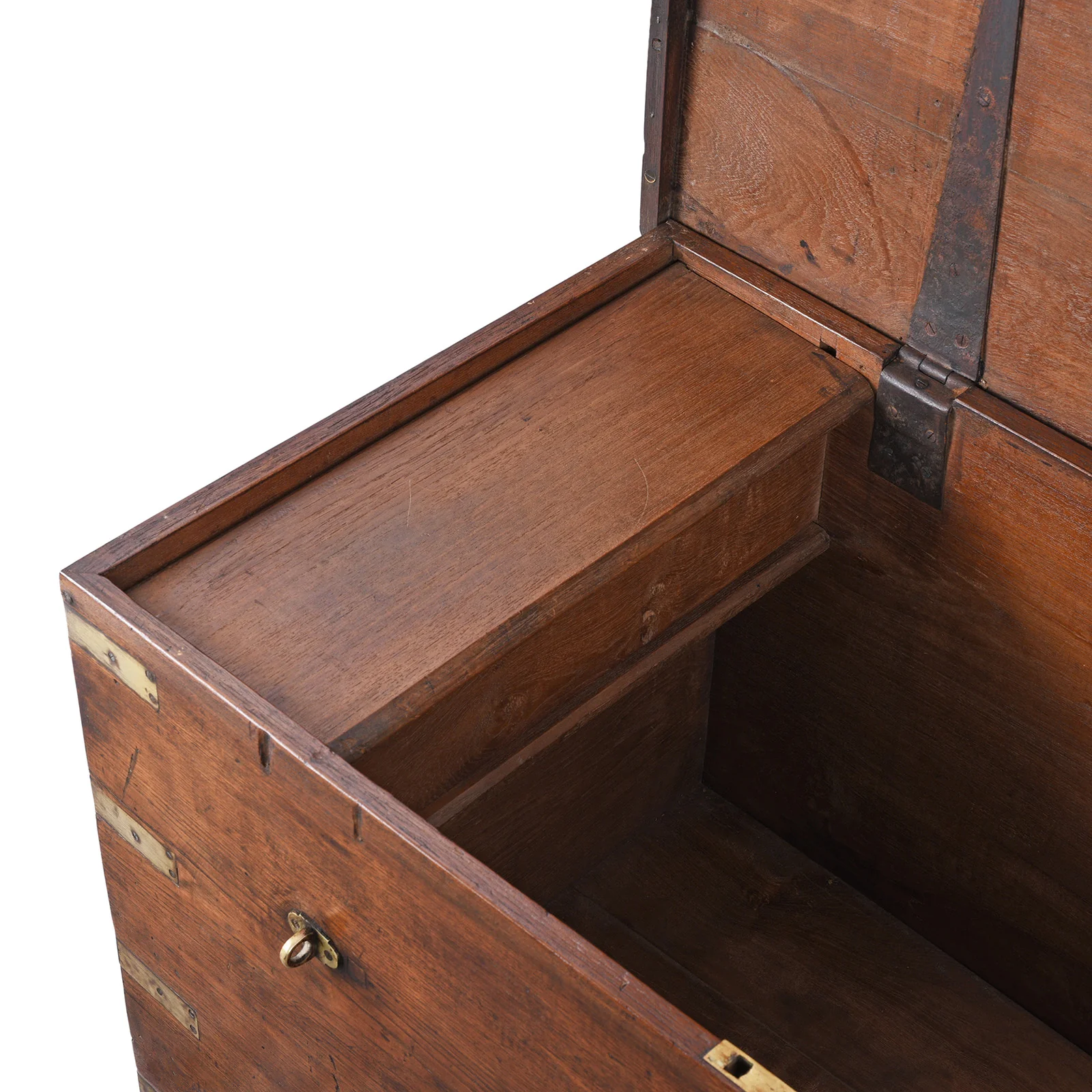 Brass Bound Teak Military Chest - 18th Century - Image 9