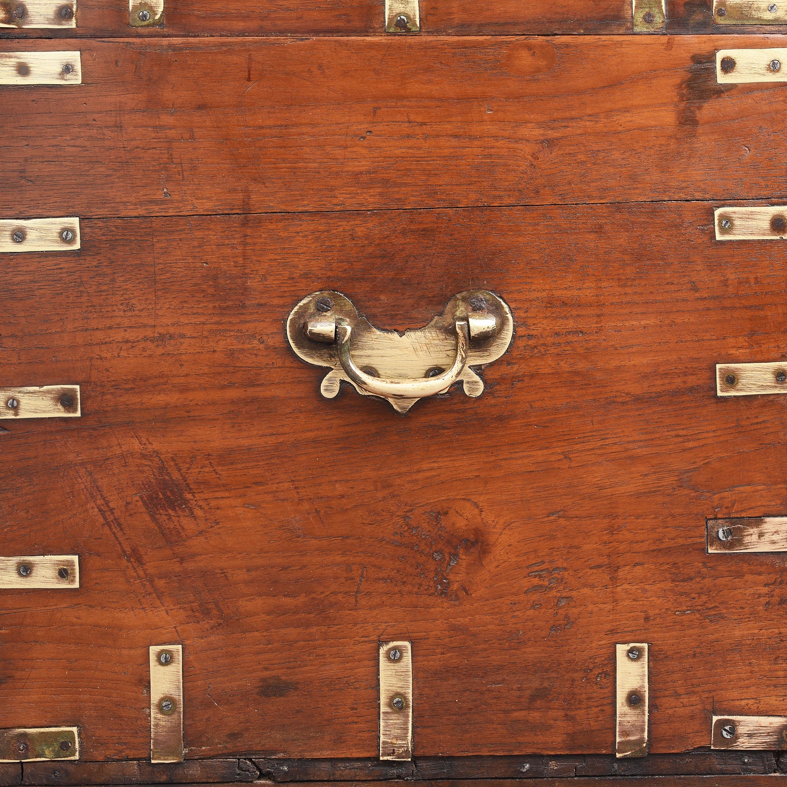 Brass Bound Indian Military Chest -19th Century - Image 11