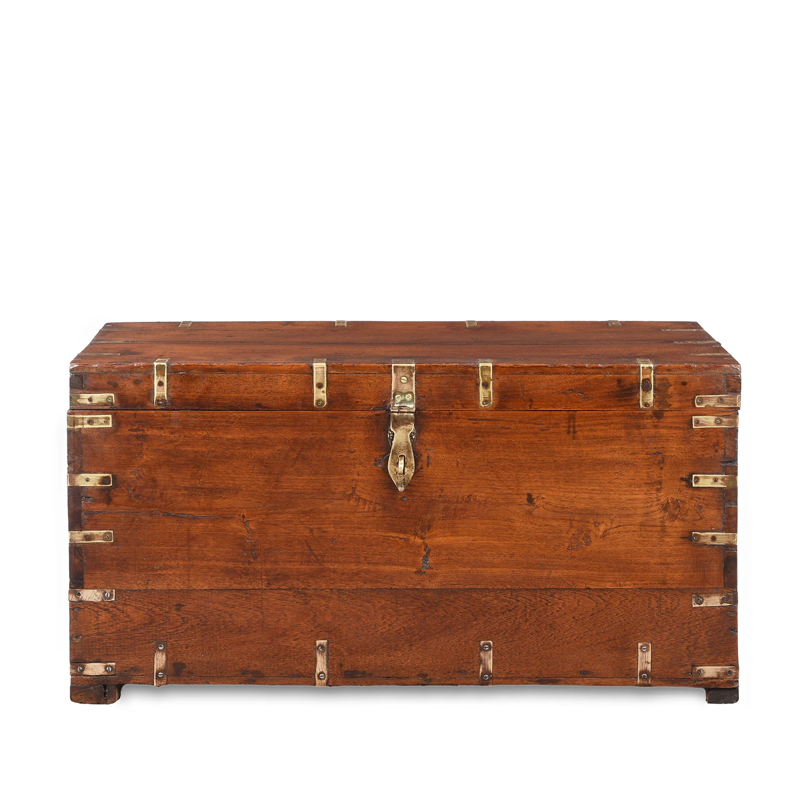 Brass Bound Indian Military Chest -19th Century - Image 2