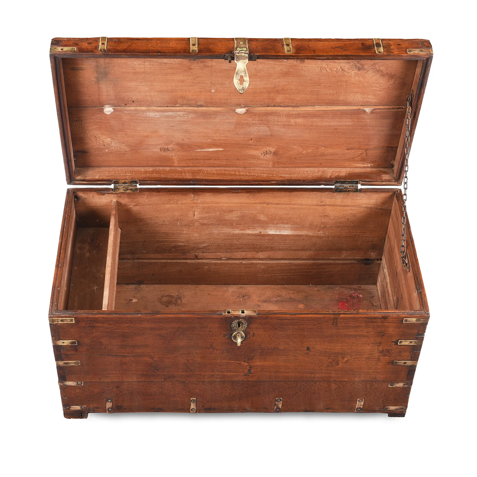 Brass Bound Indian Military Chest -19th Century - Image 6