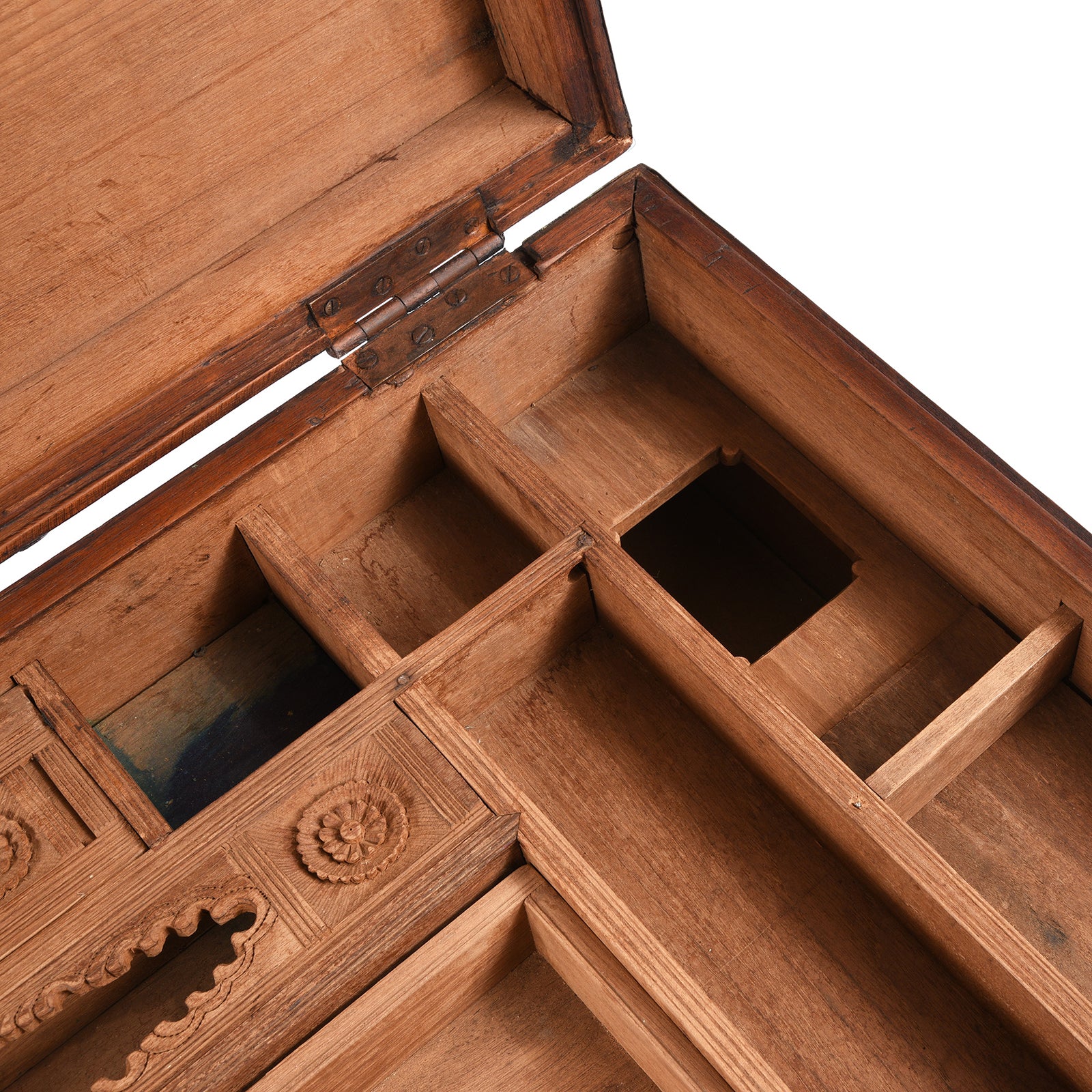 Brass Bound Teak Military Chest From Hyderabad -19th Century - Image 8