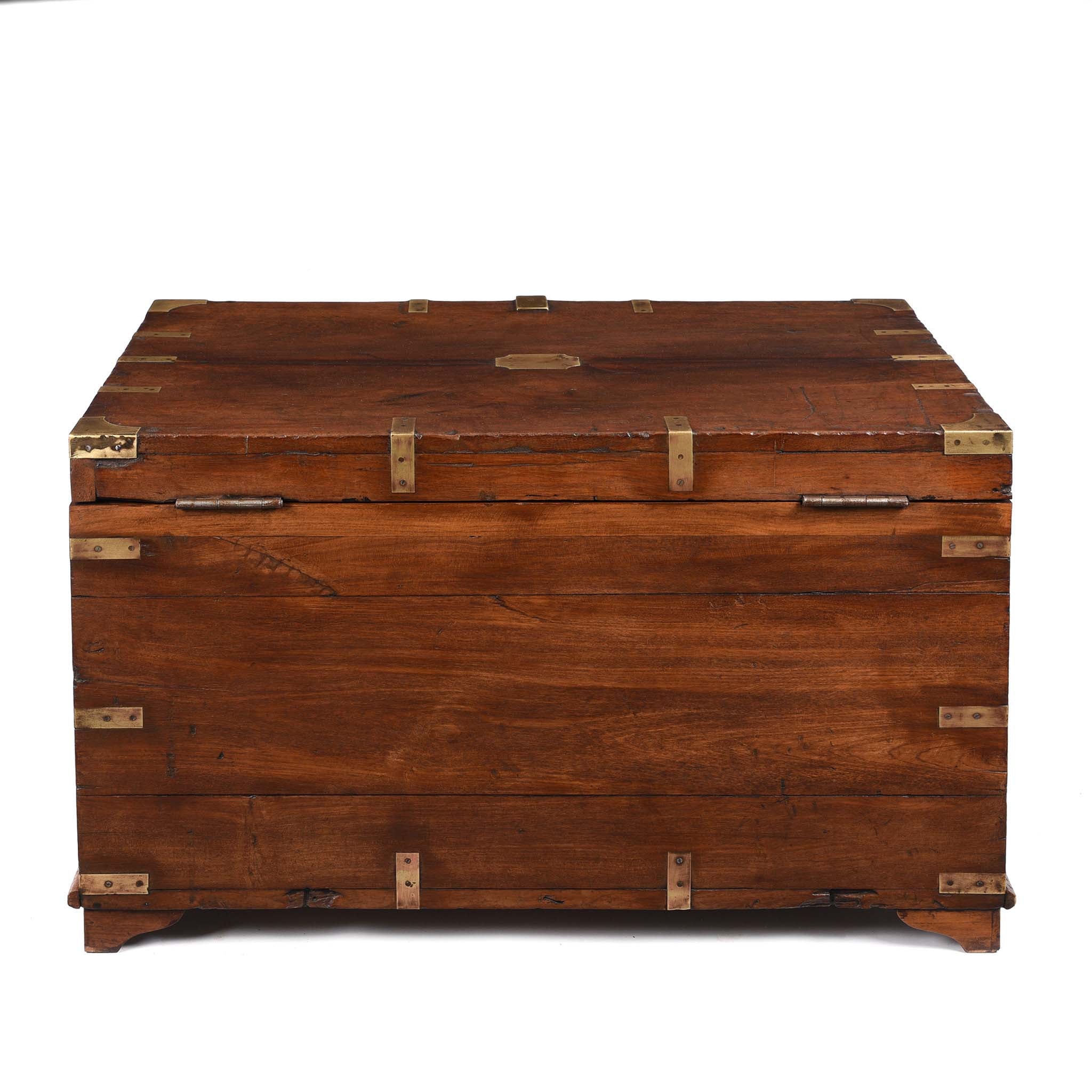 Brass Bound Teak Military Chest From Rajasthan  -19thC - Image 10
