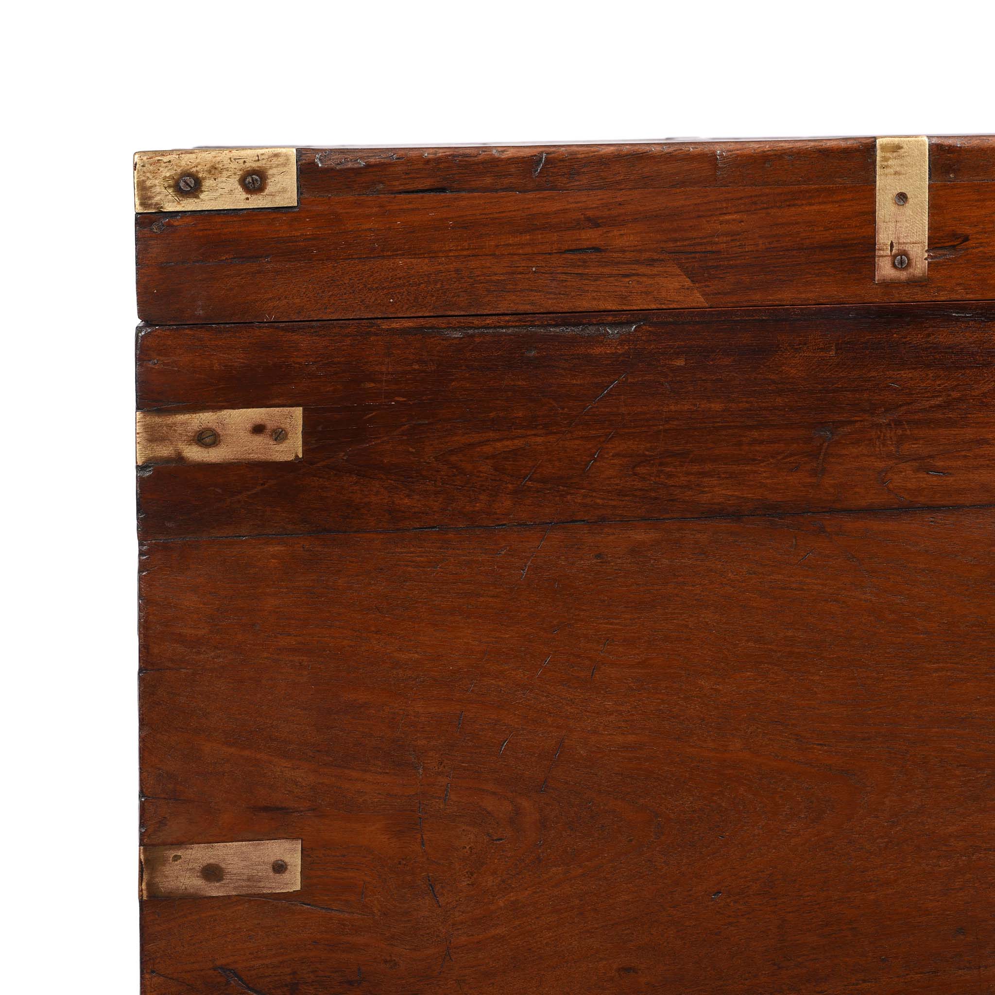 Brass Bound Teak Military Chest From Rajasthan  -19thC - Image 11