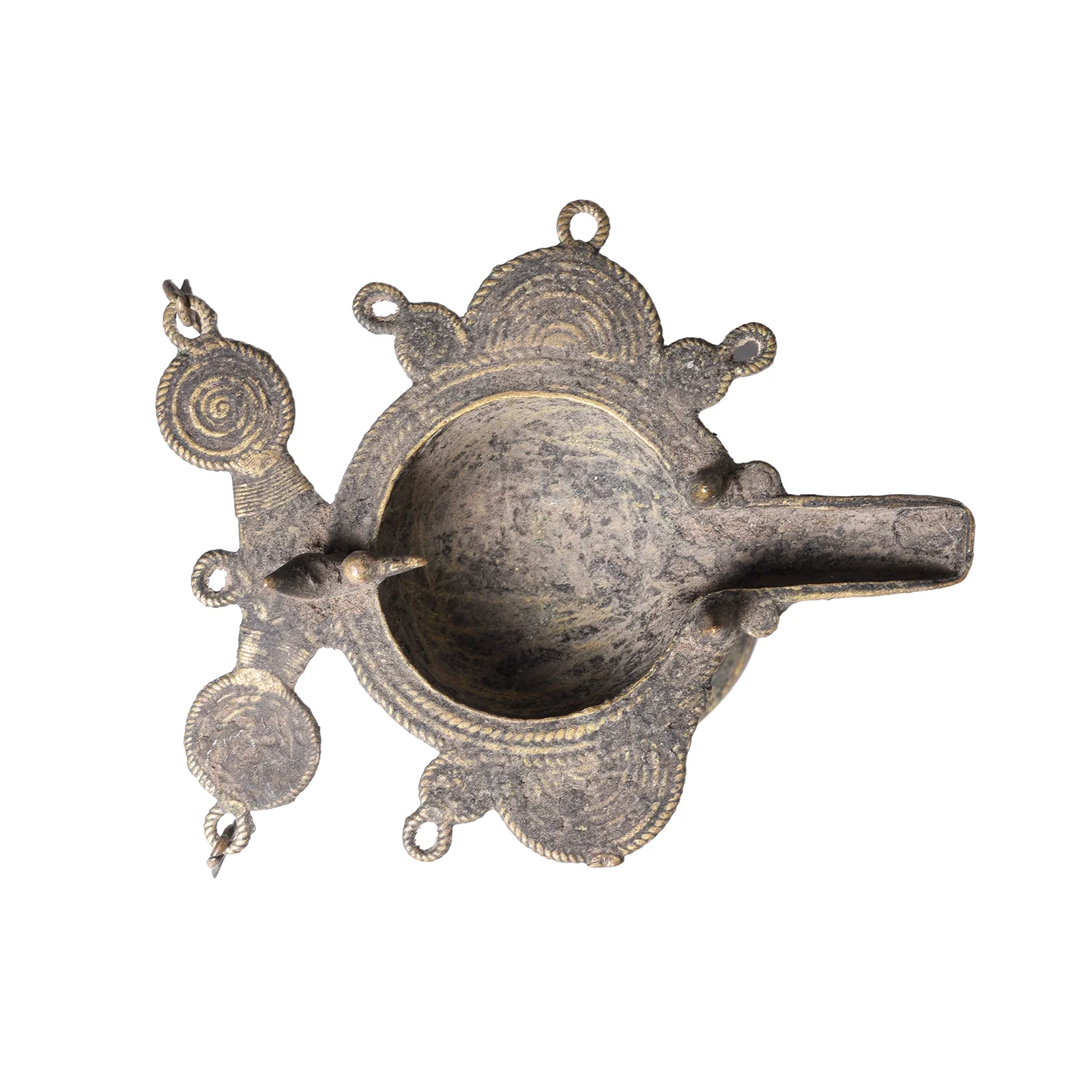 Brass Dhokra Bastar Oil Lamp - Ca 1910 - Image 2