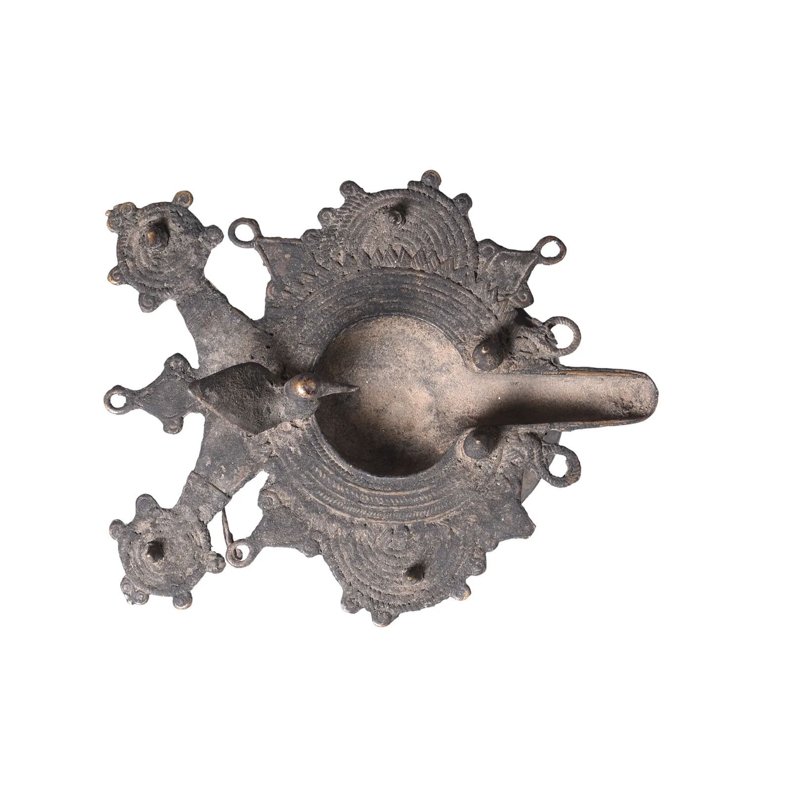 Brass Dhokra Bastar Oil Lamp - Ca 1910 - Image 2