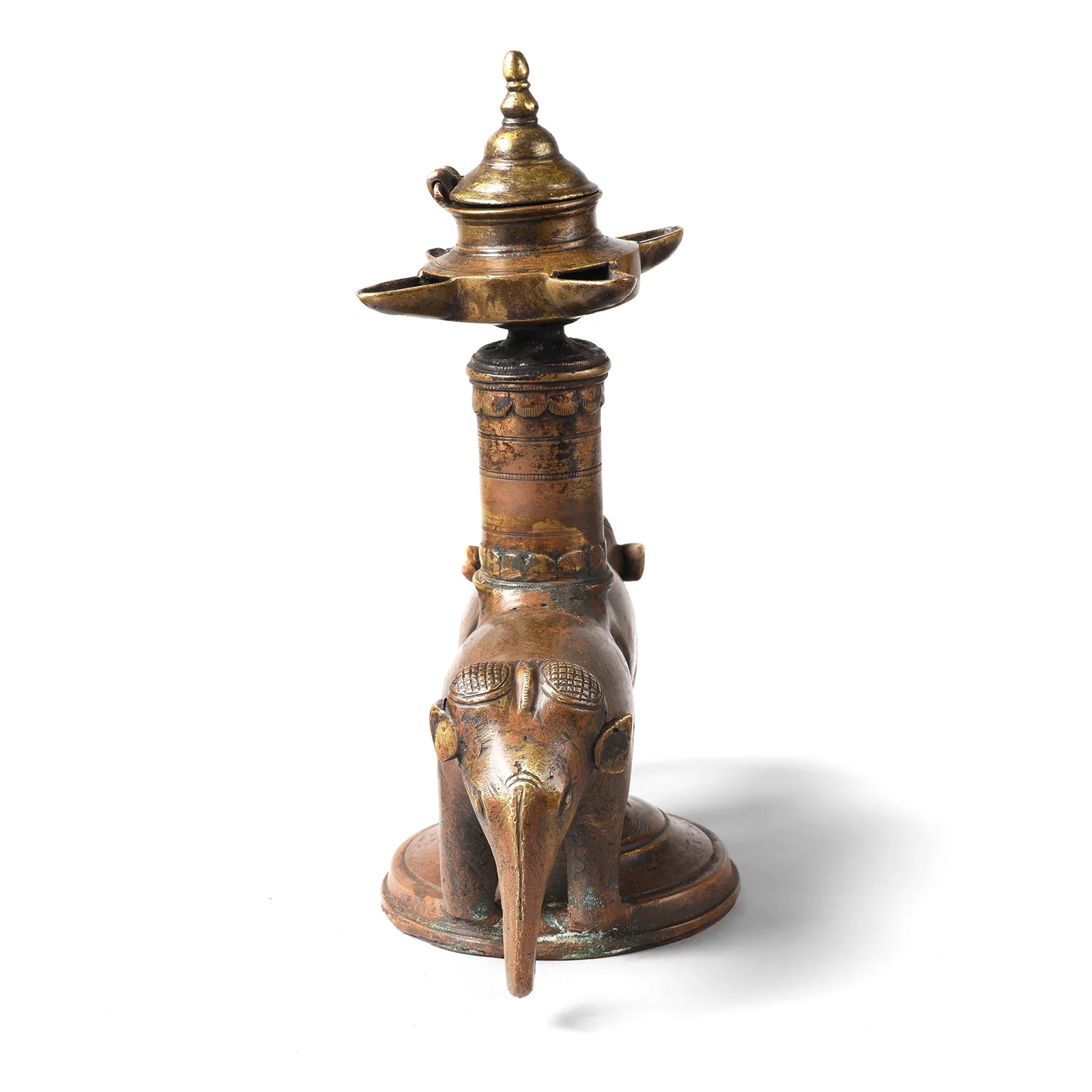 Brass Elephant Oil Lamp From Kerala - 19th Century - Image 5