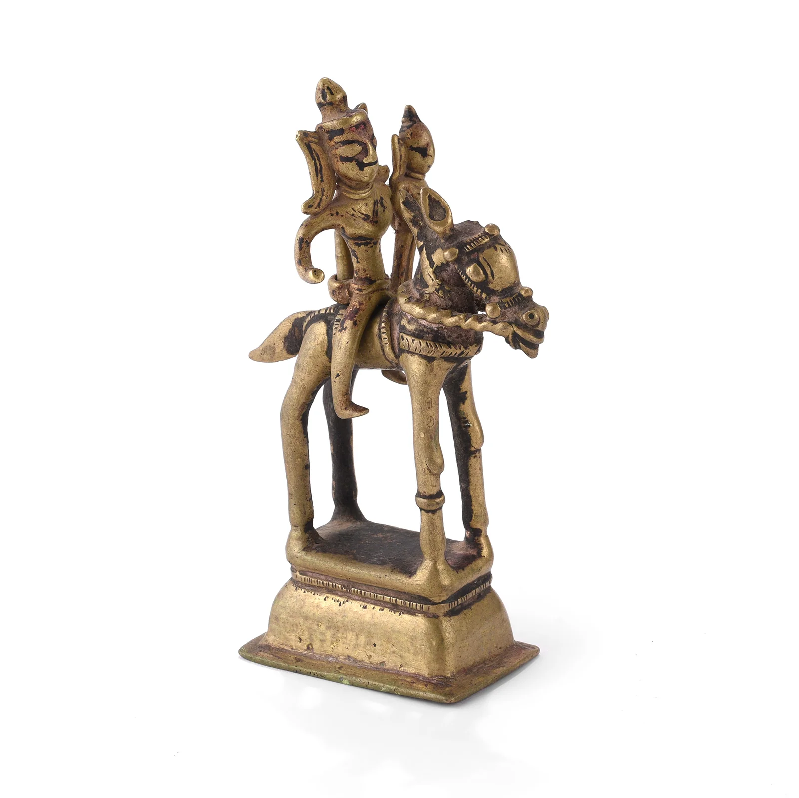 Brass Horse & Khandoba From The Deccan - 19th Century