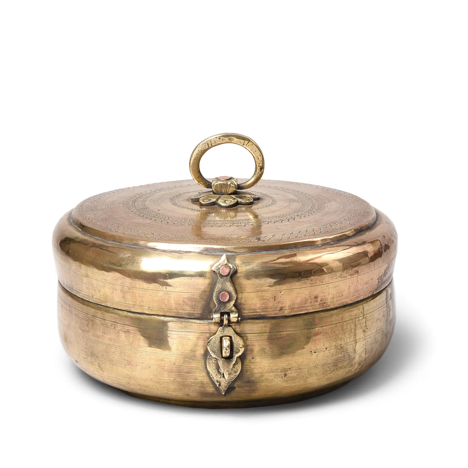 Brass Indian Chapati Box - Ca 1900