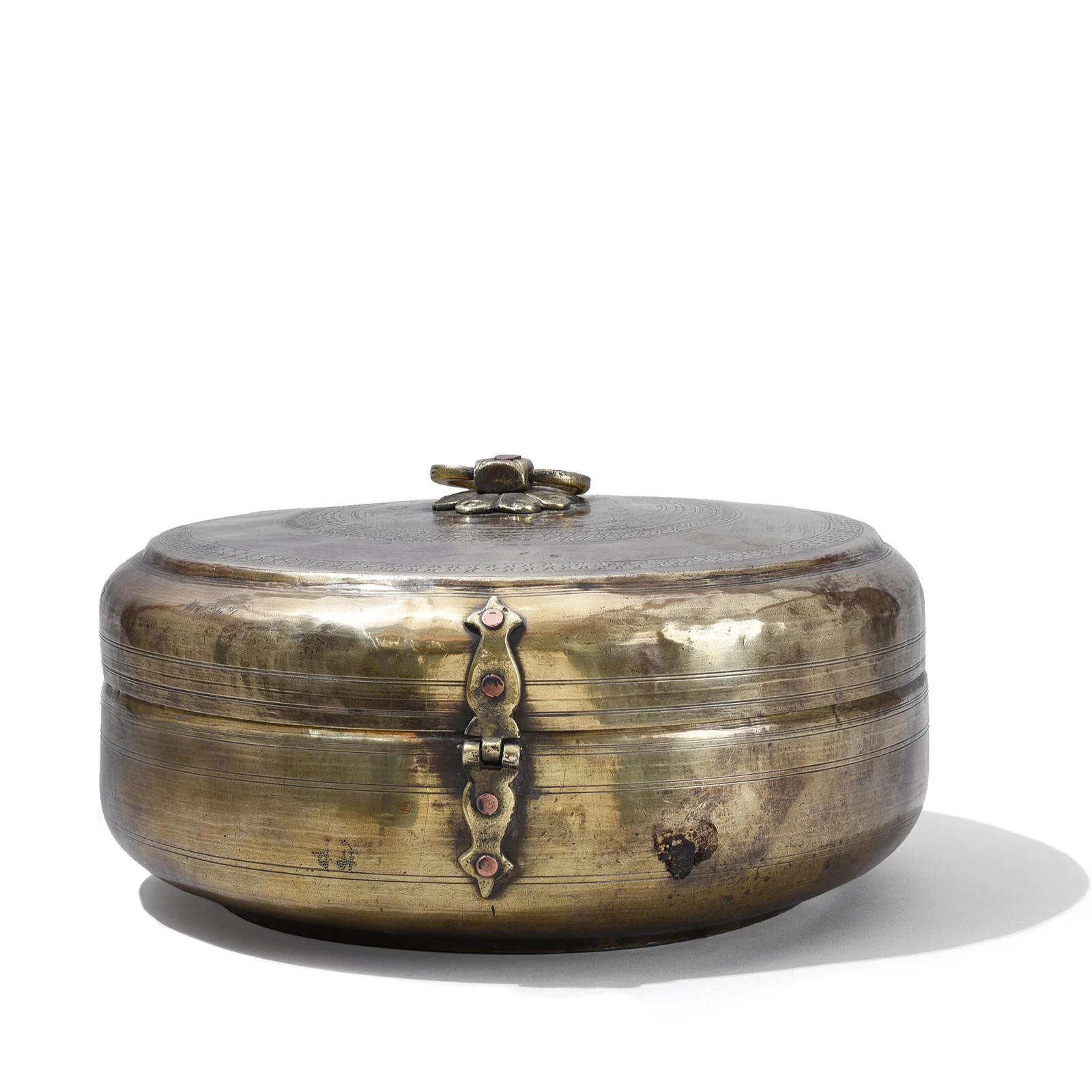 Brass Indian Chapati Box - Ca 1900 - Image 6