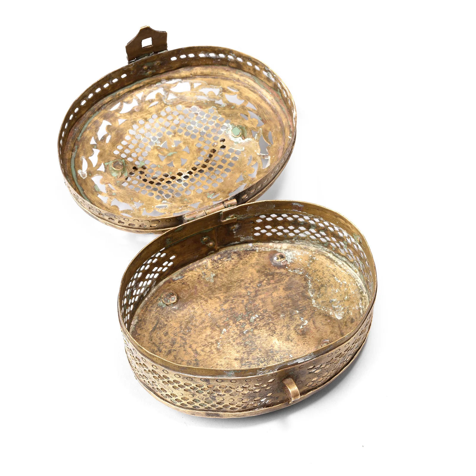 Brass Jali Work Paan Box From India - Early 20th Century - Image 3