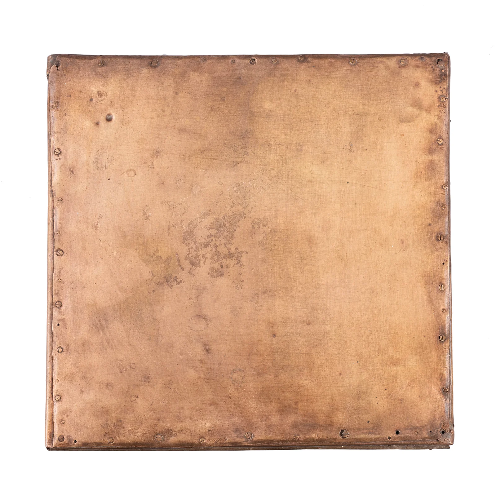Brass Plated Square Bajot Prayer Table From Shekhawati - 19th Century - Image 4