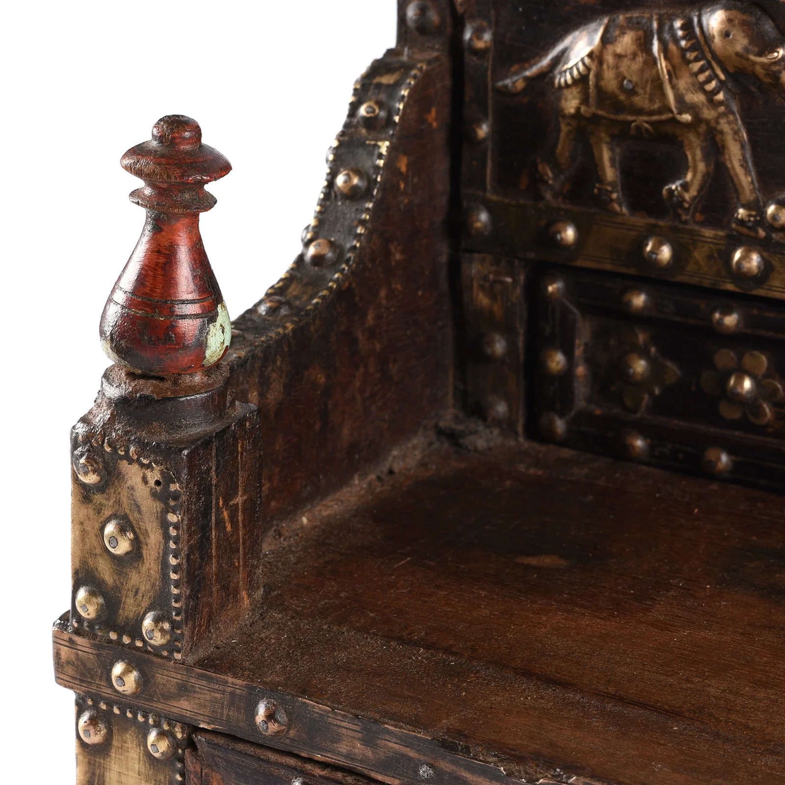 Brass & Rosewood Singhasan From Rann of Kutch - 19th Century - Image 8