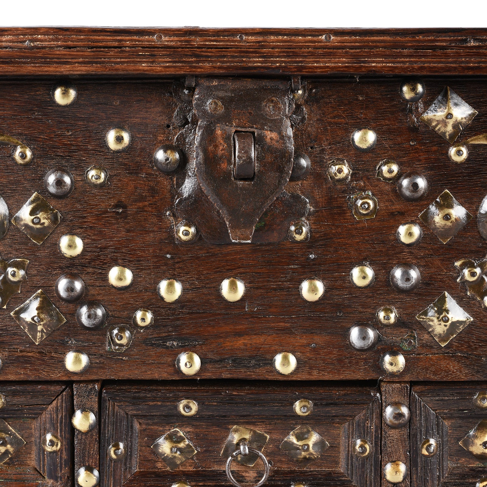 Brass Studded Rosewood Peacock Box From Saurashtra - 19th Century - Image 5